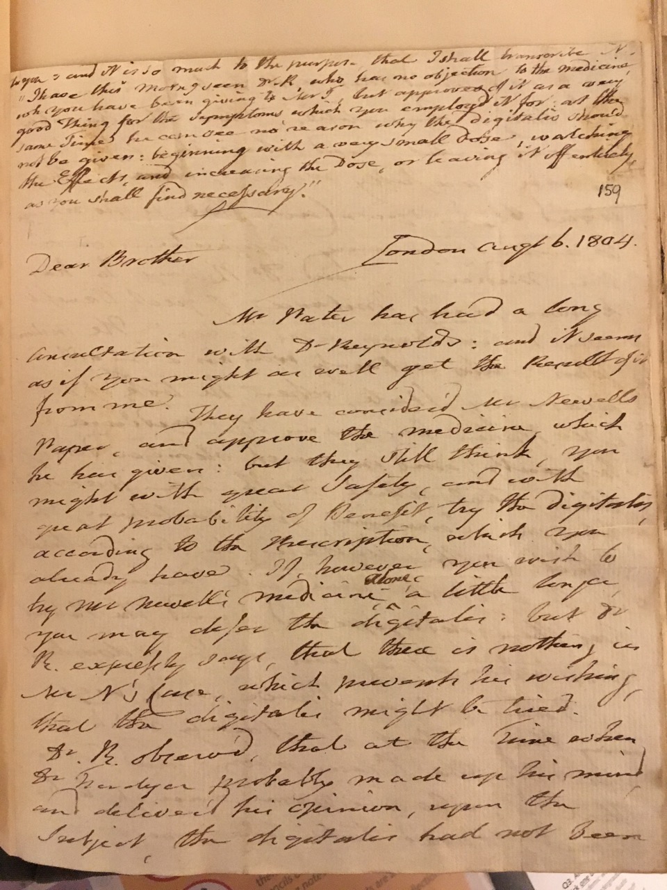 Image #1 of letter: Richard Twining (jnr) to Rev Daniel Twining, 6 August 1804