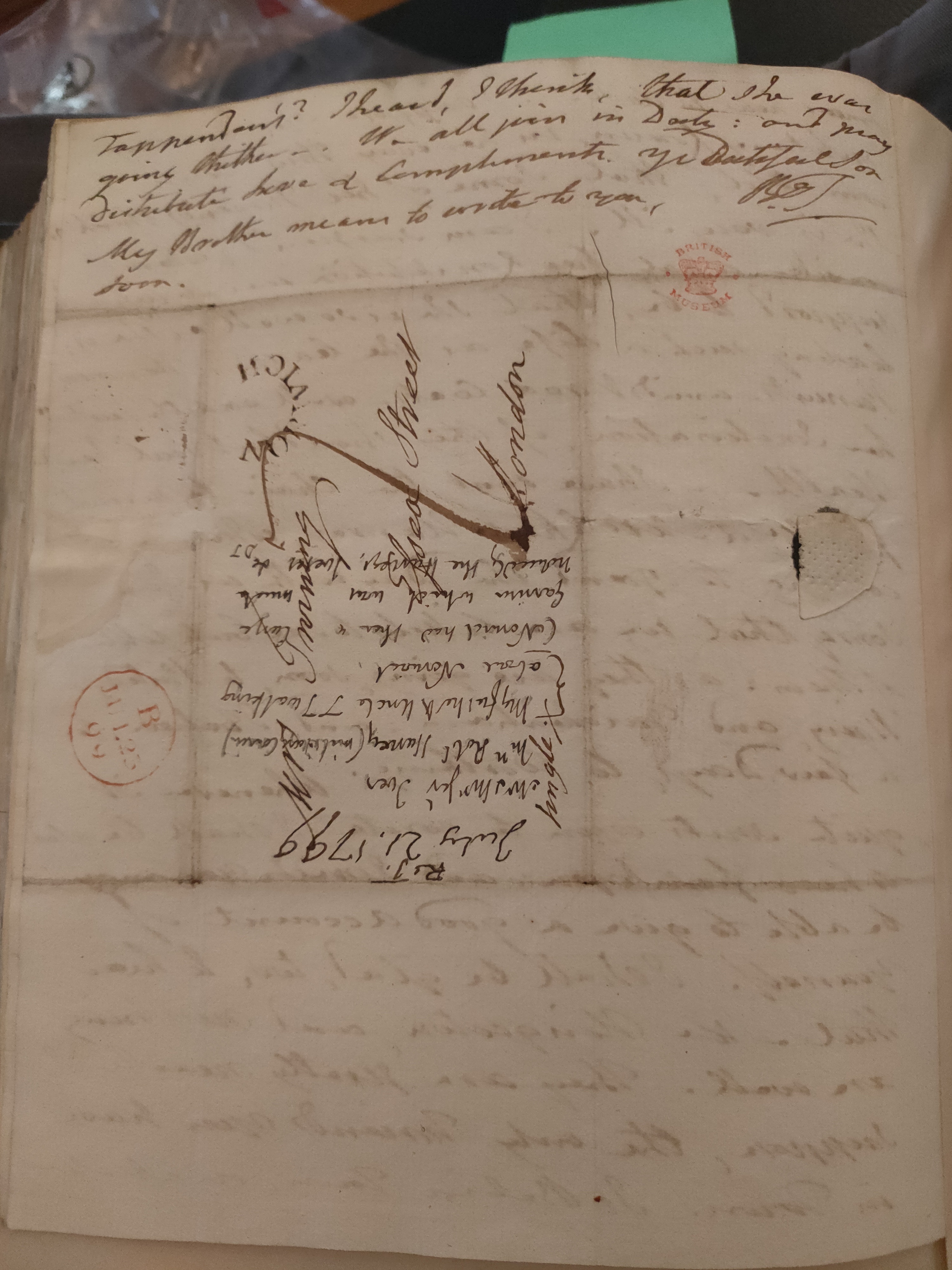Image #4 of letter: Thomas Twining to Daniel Twining, 21 July 1799