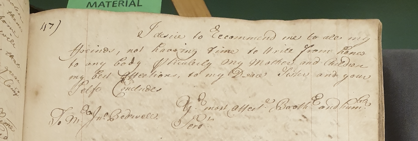Image #3 of letter: Joseph Collet to his brother, 15 June 1712