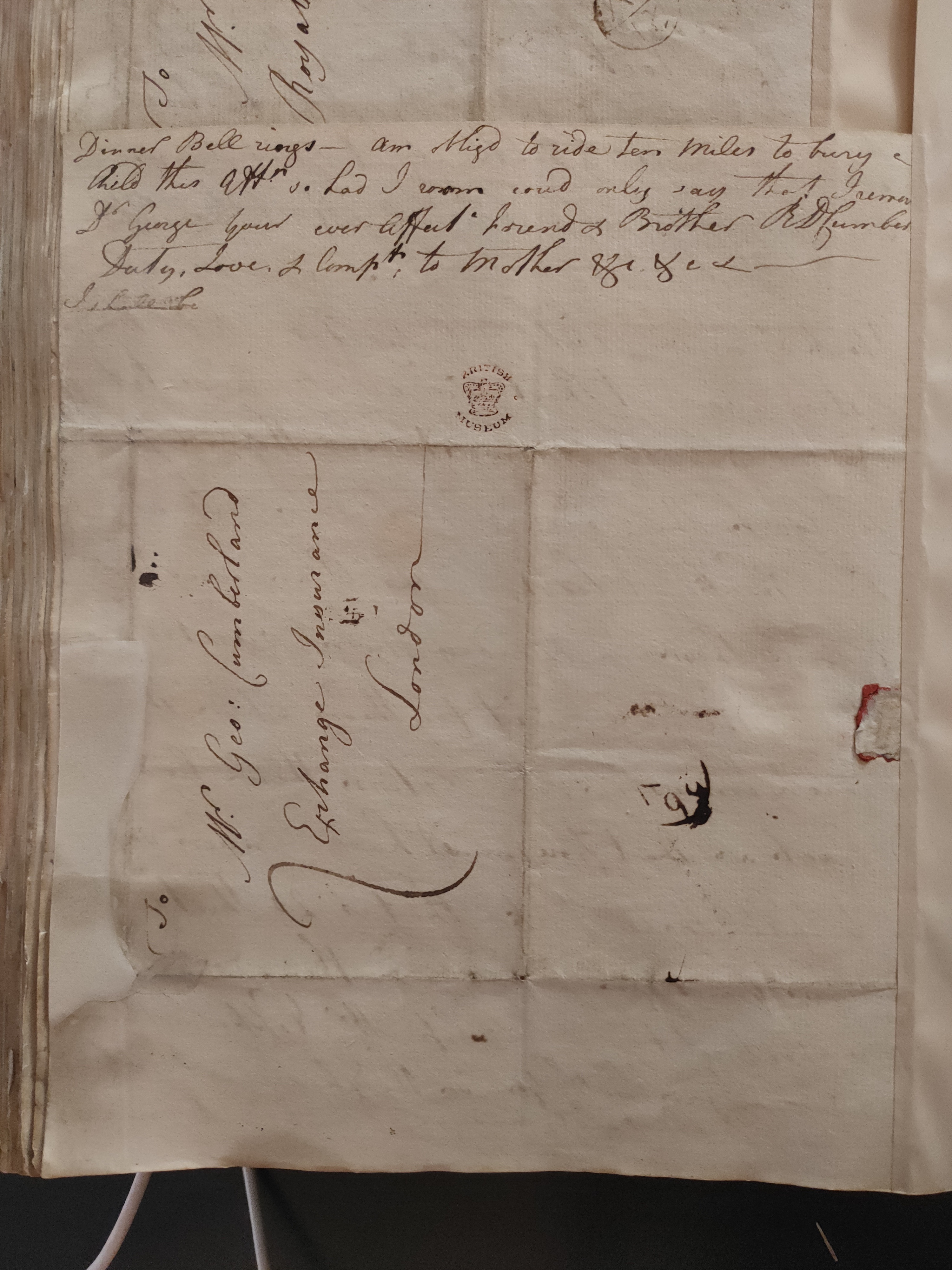 Image #4 of letter: Richard Cumberland to George Cumberland, 25 August 1775