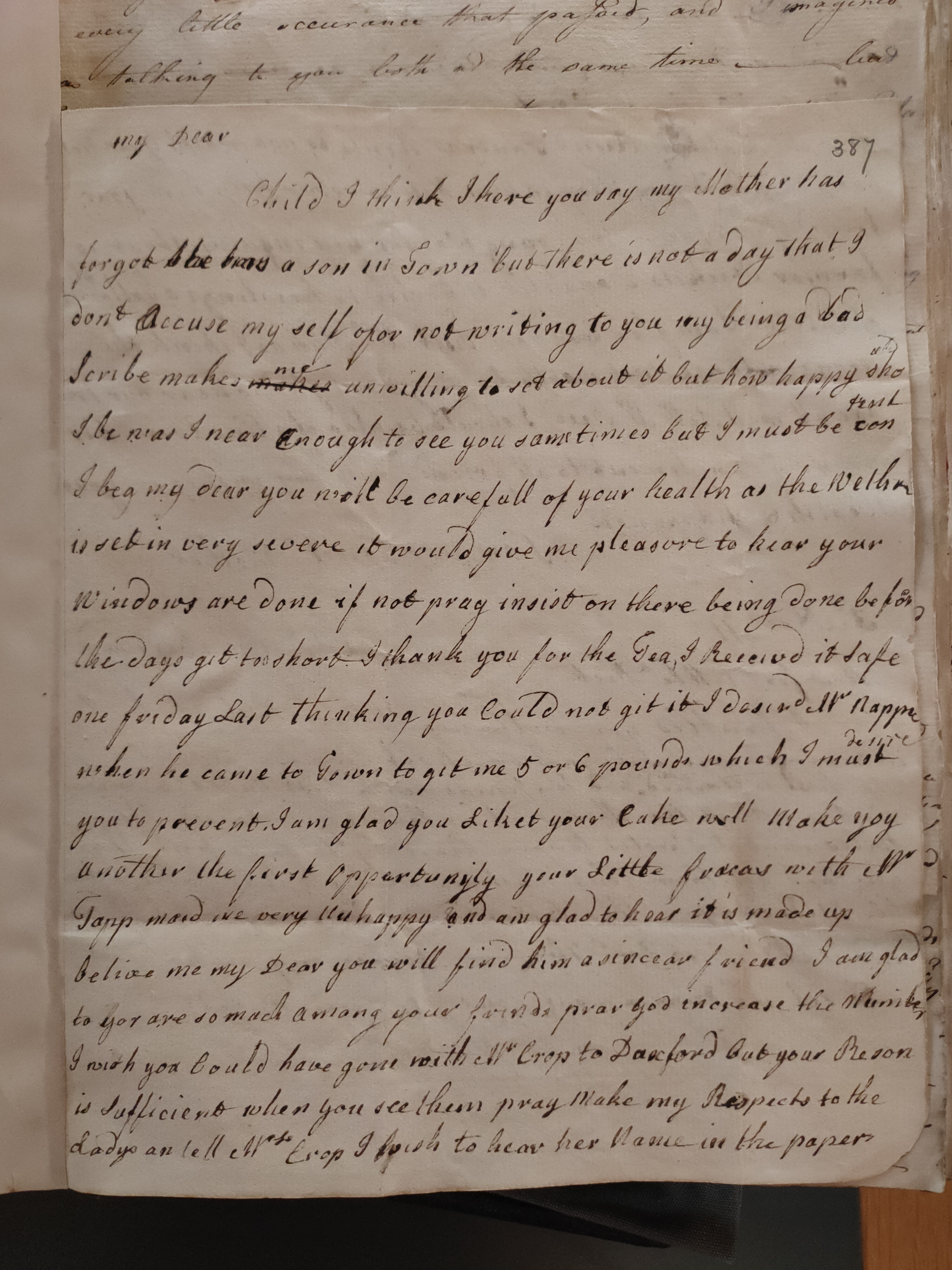 Image #1 of letter: Elizabeth Cumberland and Richard Cumberland to George Cumberland, 3 November 1777