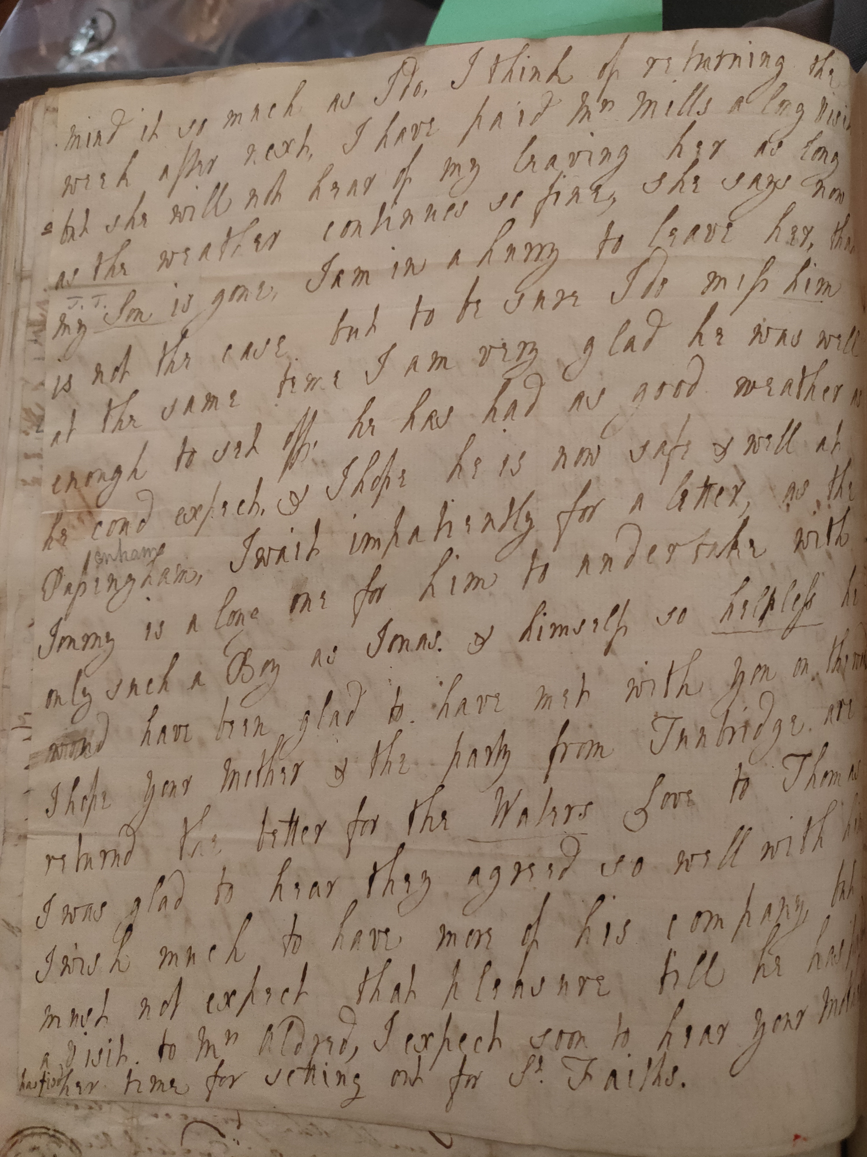 Image #2 of letter: Mary Twining to Richard Twining (junior), 30 September 1796