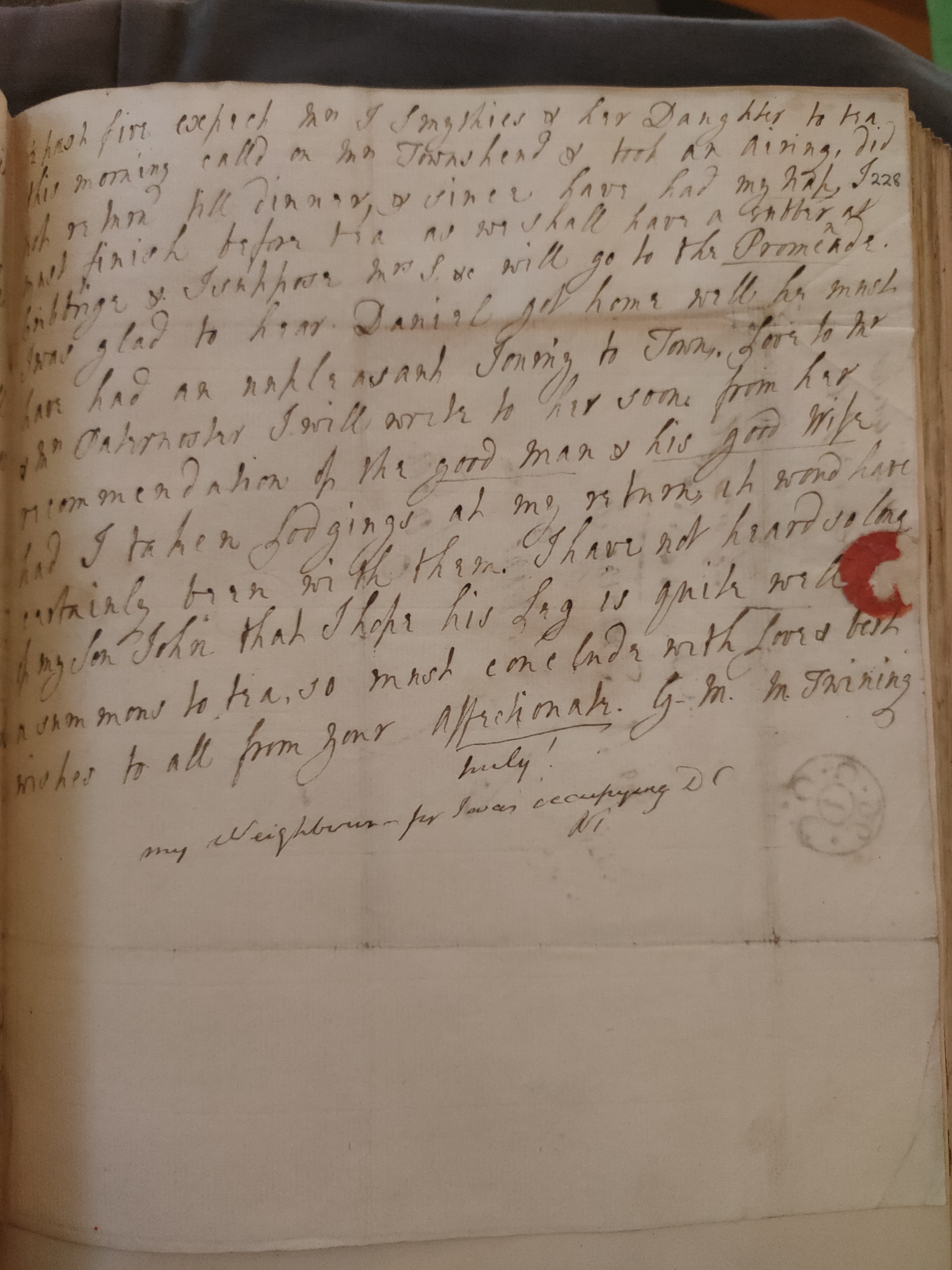 Image #3 of letter: Mary Twining to Richard Twining (junior), 30 September 1796