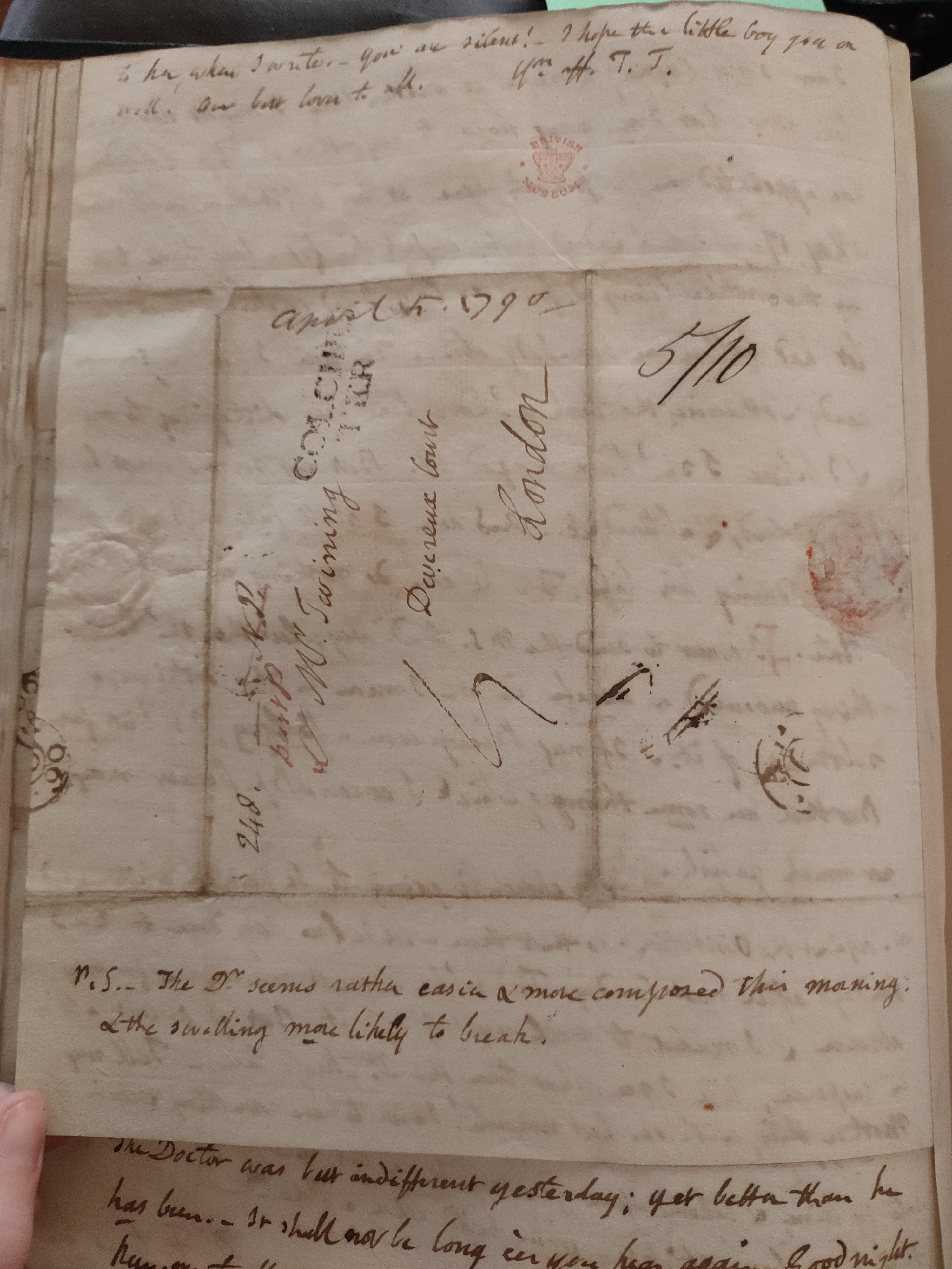Image #4 of letter: Thomas Twining to Daniel Twining, 5 April 1790