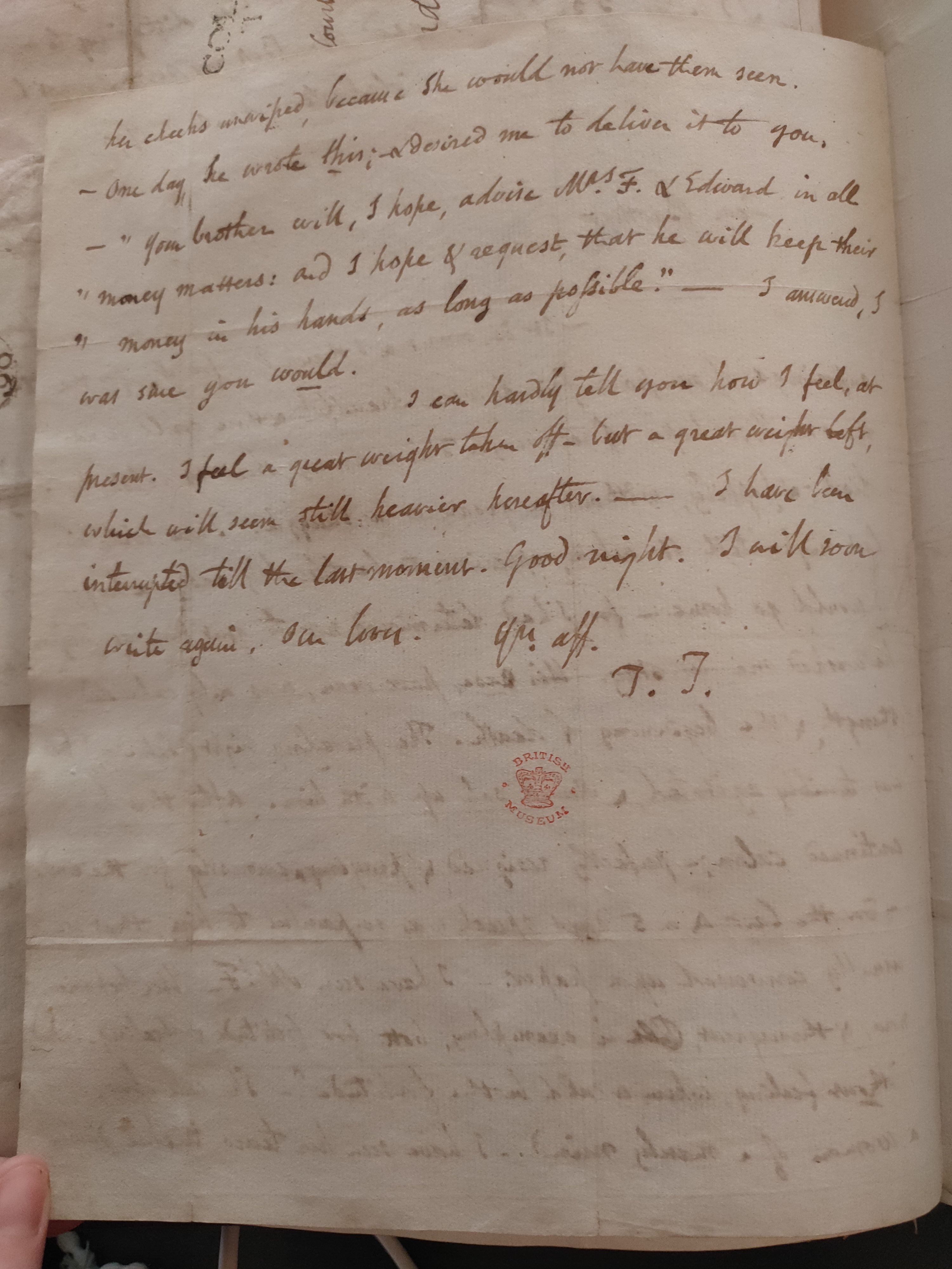 Image #2 of letter: Thomas Twining to Daniel Twining, 12 April 1790