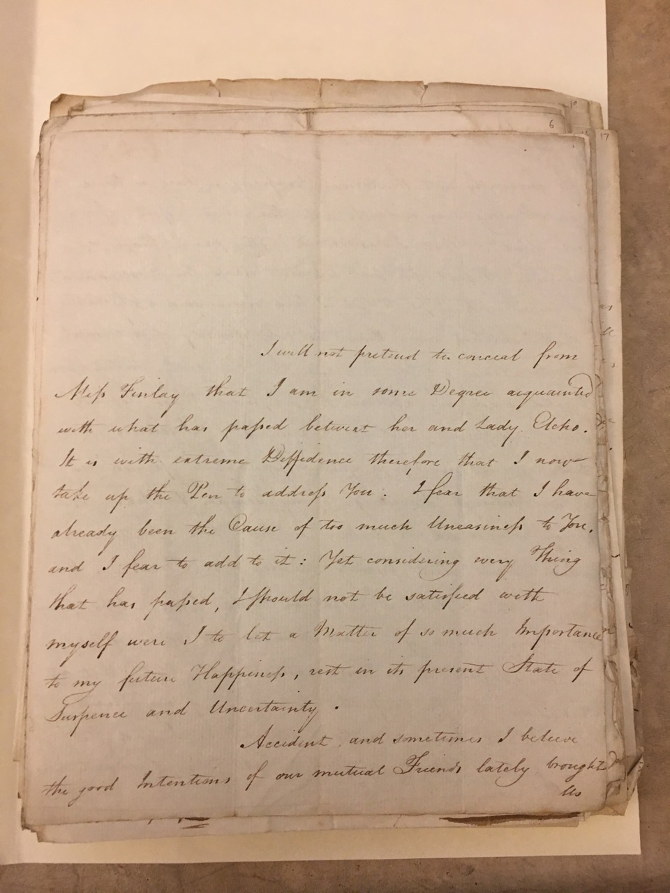 Image #1 of letter: David Anderson to Christina Findley (Anderson), 14 December 1787