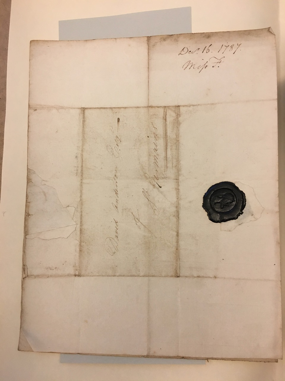 Image #2 of letter: Christina Findlay to David Anderson, 16 December 1787