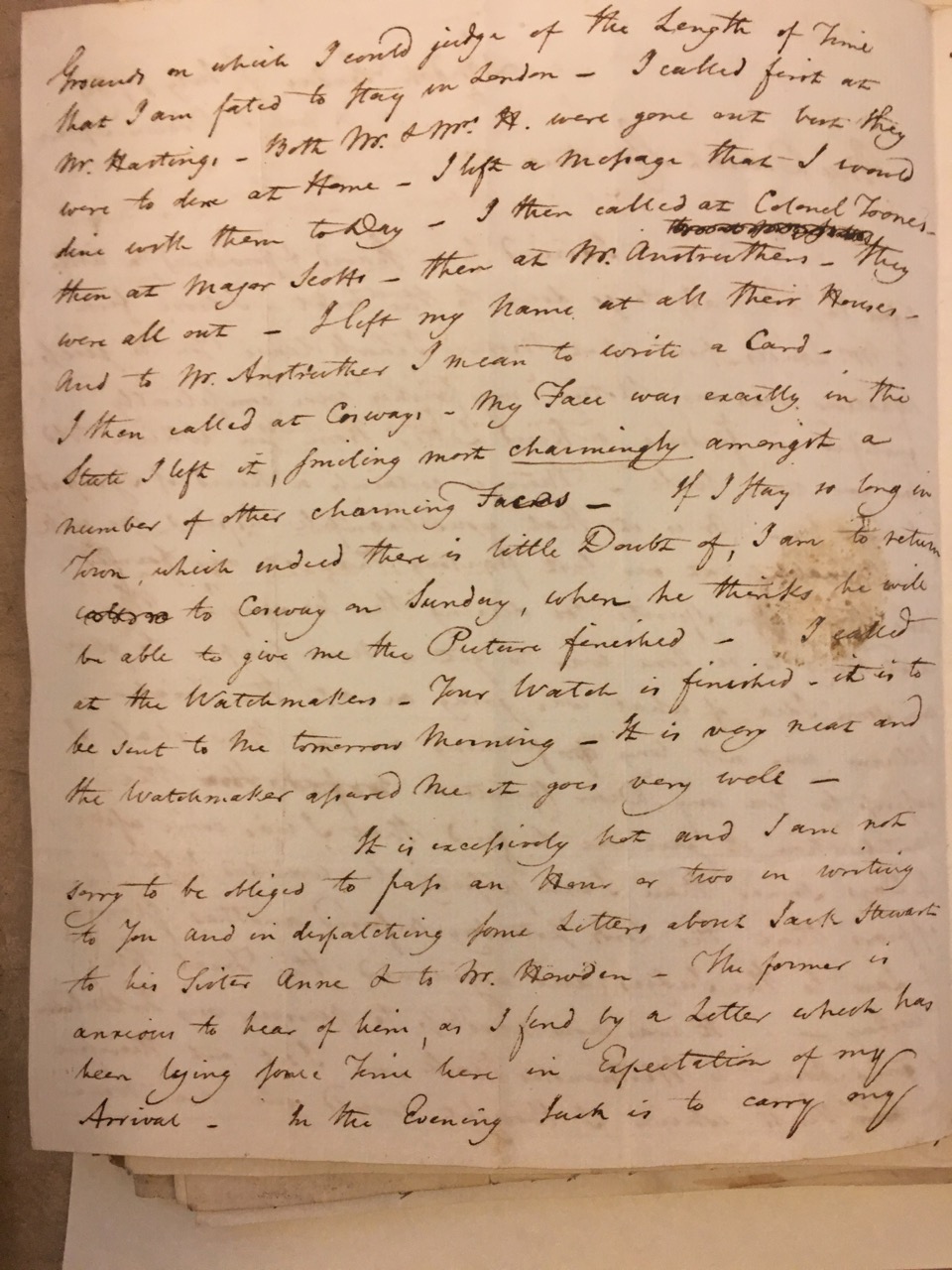 Image #2 of letter: David Anderson to Christina Findlay, 3 July 1789
