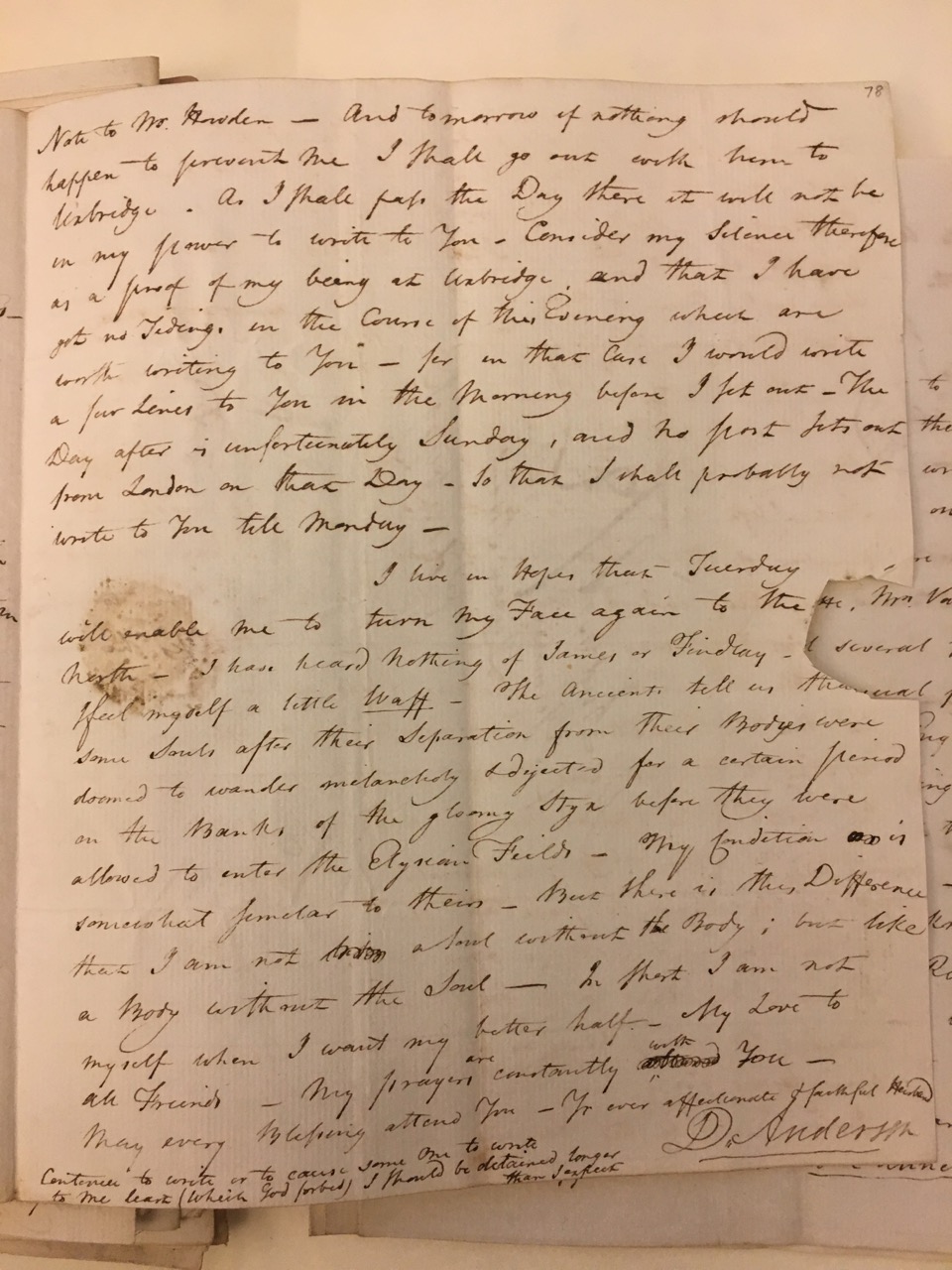 Image #3 of letter: David Anderson to Christina Findlay, 3 July 1789
