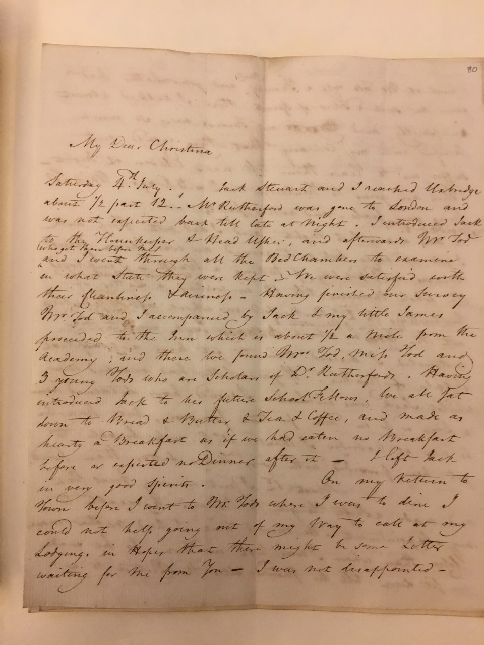 Image #1 of letter: David Anderson to Christina Findlay, 4-6 July 1789