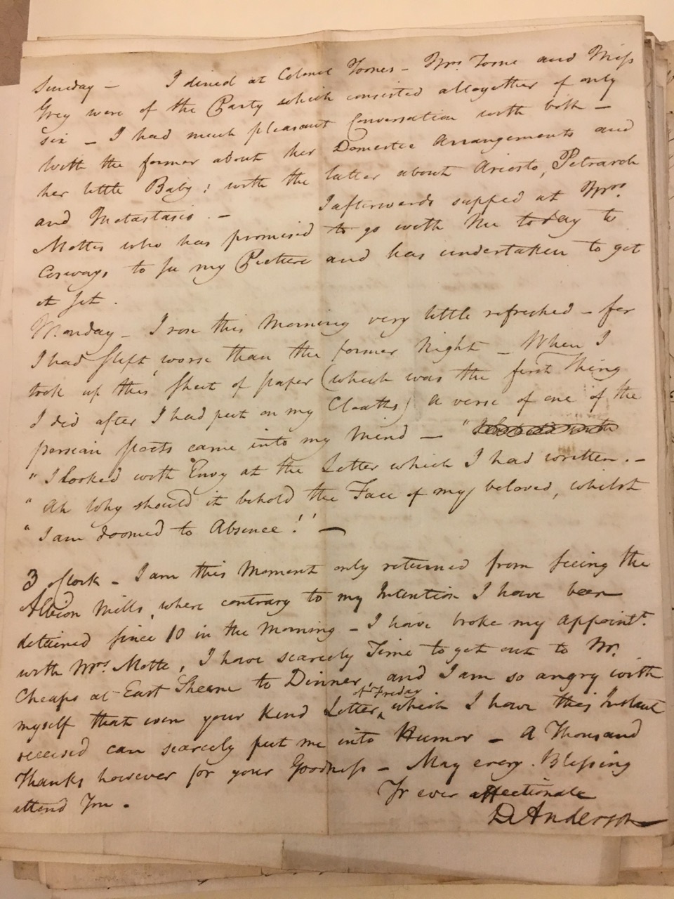 Image #4 of letter: David Anderson to Christina Findlay, 4-6 July 1789