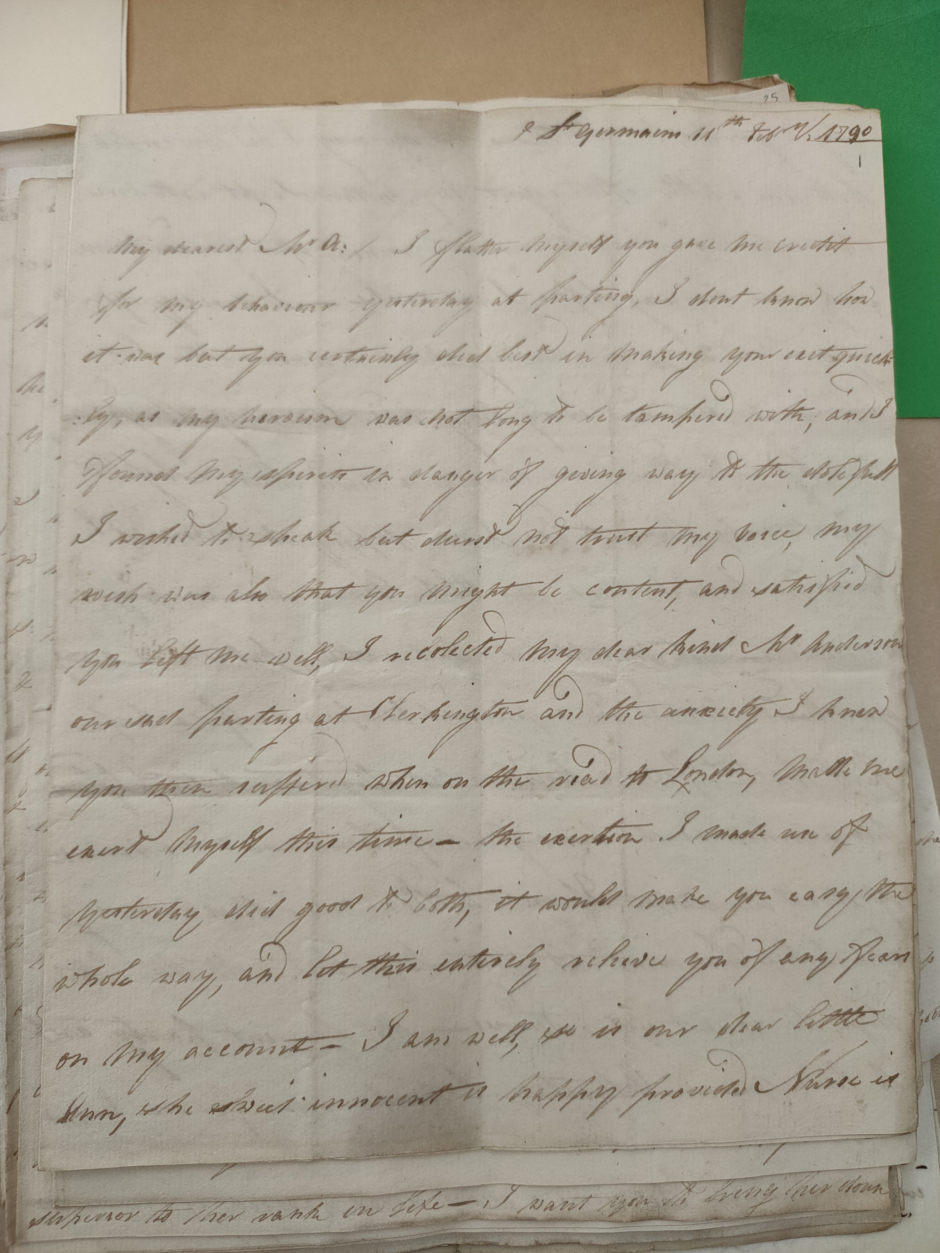 Image #1 of letter: Christina Findlay to David Anderson, 11 & 12 February 1790