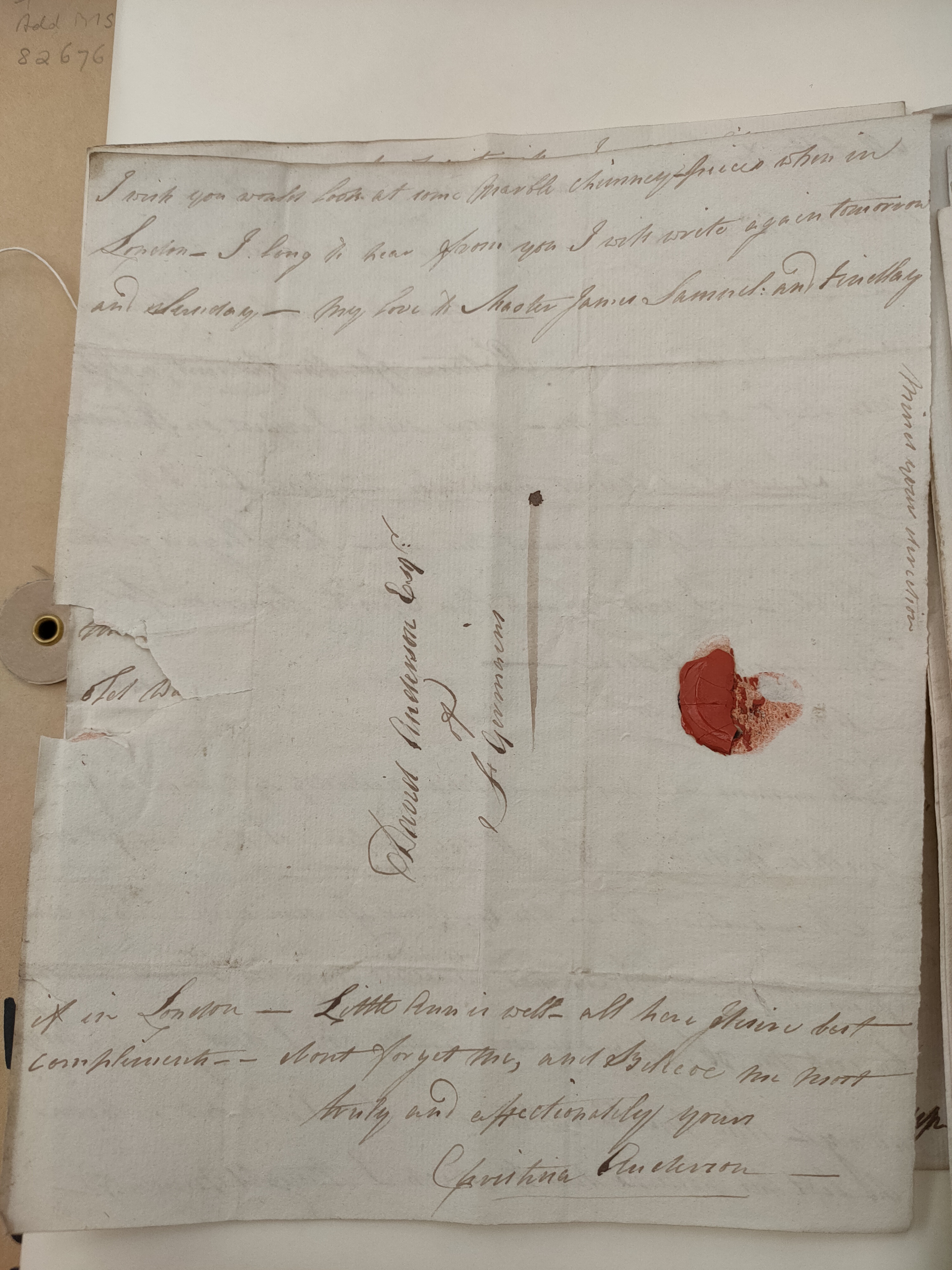 Image #6 of letter: Christina Findlay to David Anderson, 11 & 12 February 1790