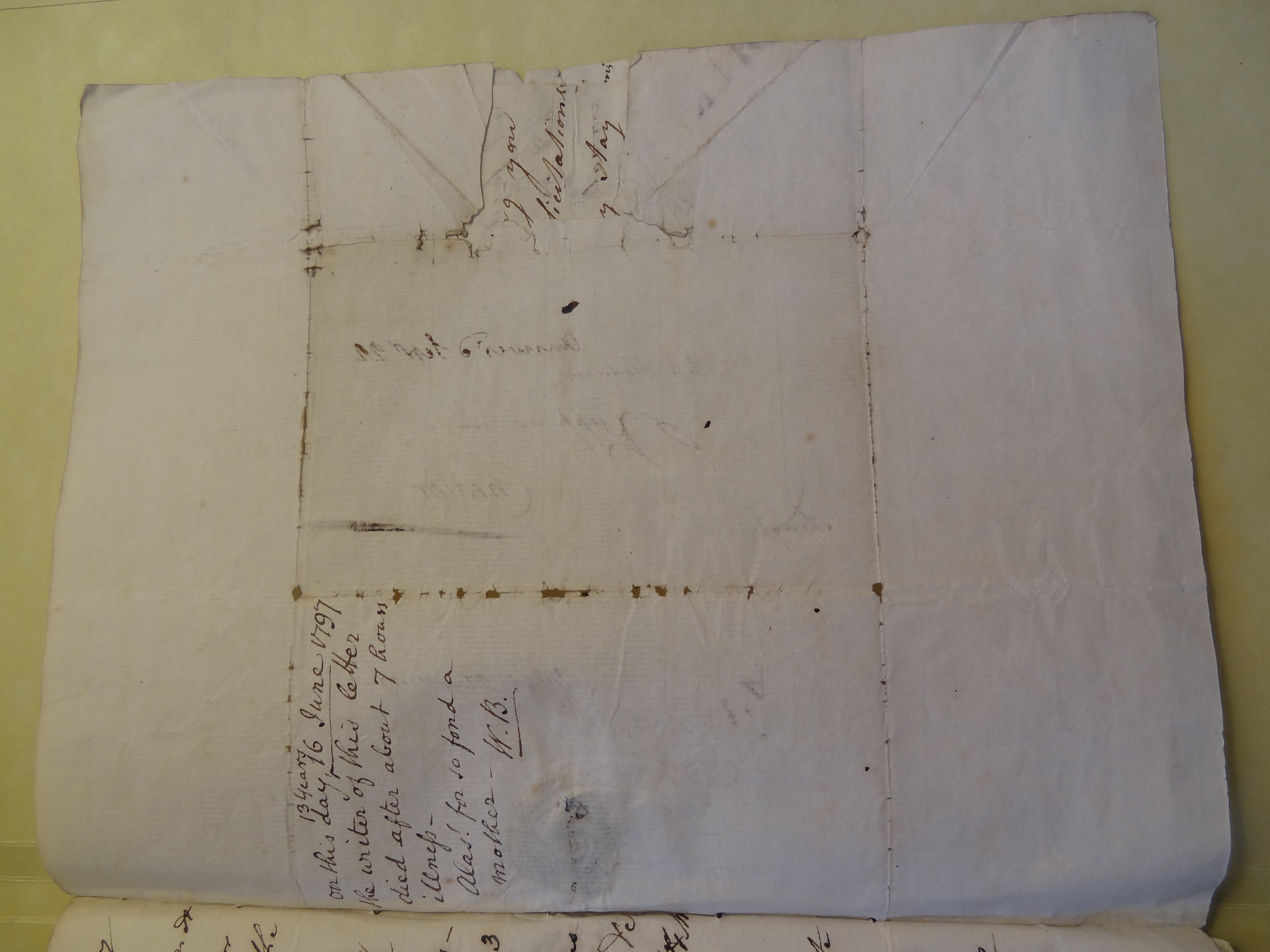 Image #3 of letter: Rebekah Bateman to Mary Jane Hodson, 26 August 1784