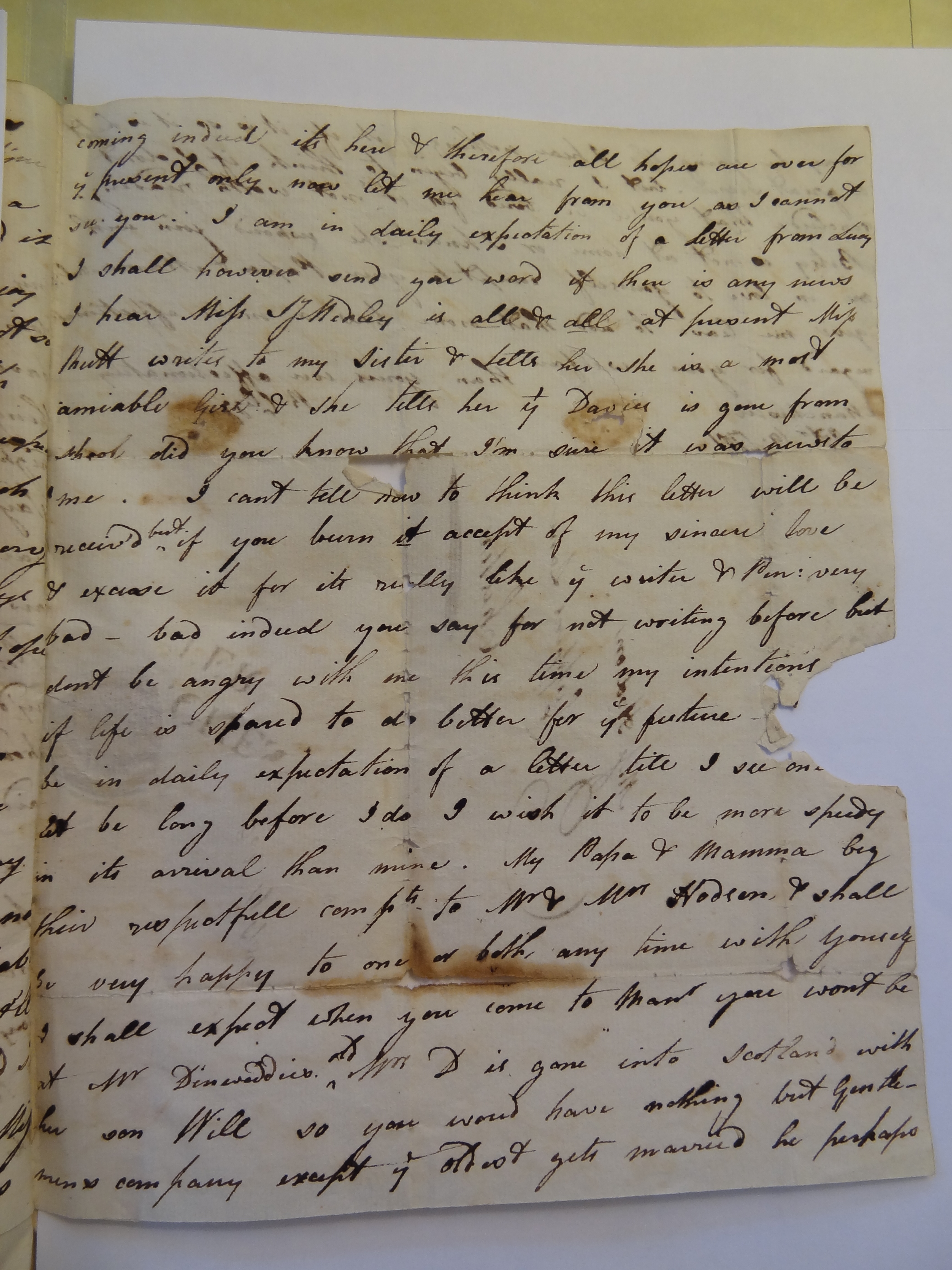 Image #3 of letter: Rebekah Bateman to Mary Jane Hodson, 19 October 1781