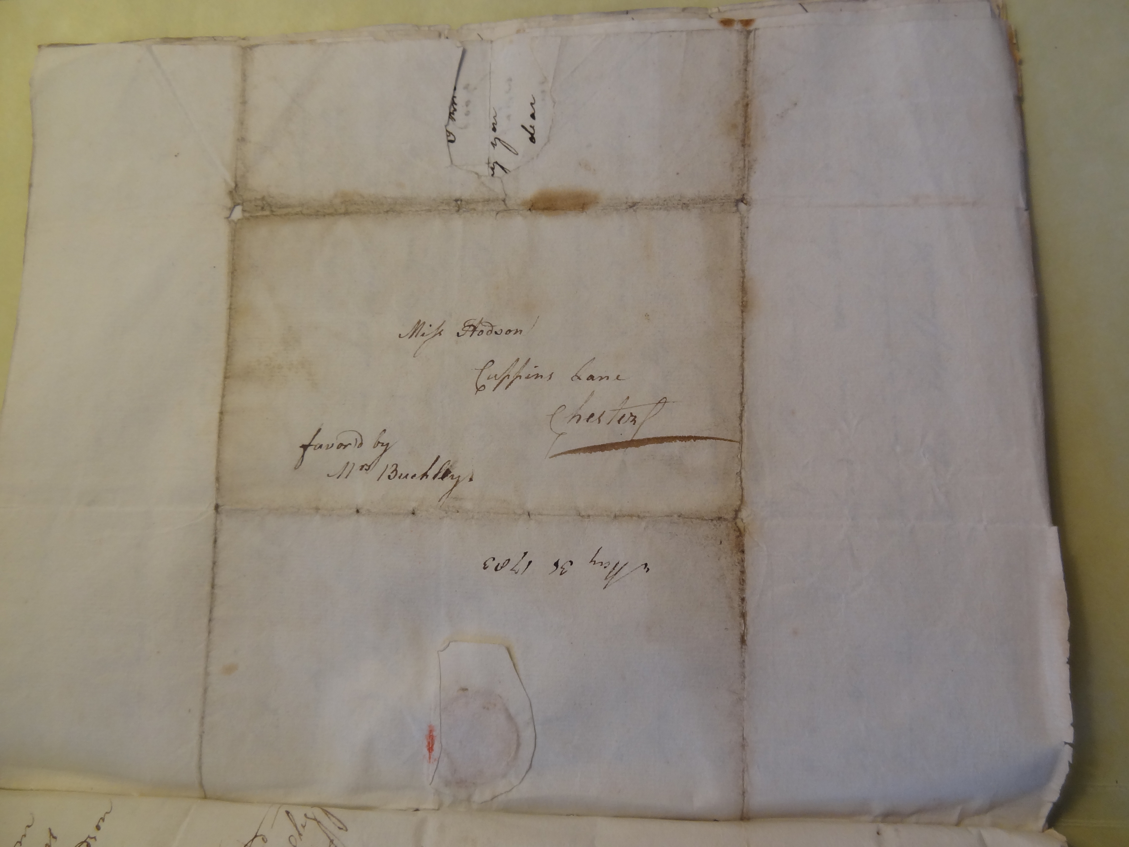 Image #3 of letter: Rebekah Bateman to Mary Jane Hodson, 31 May 1783