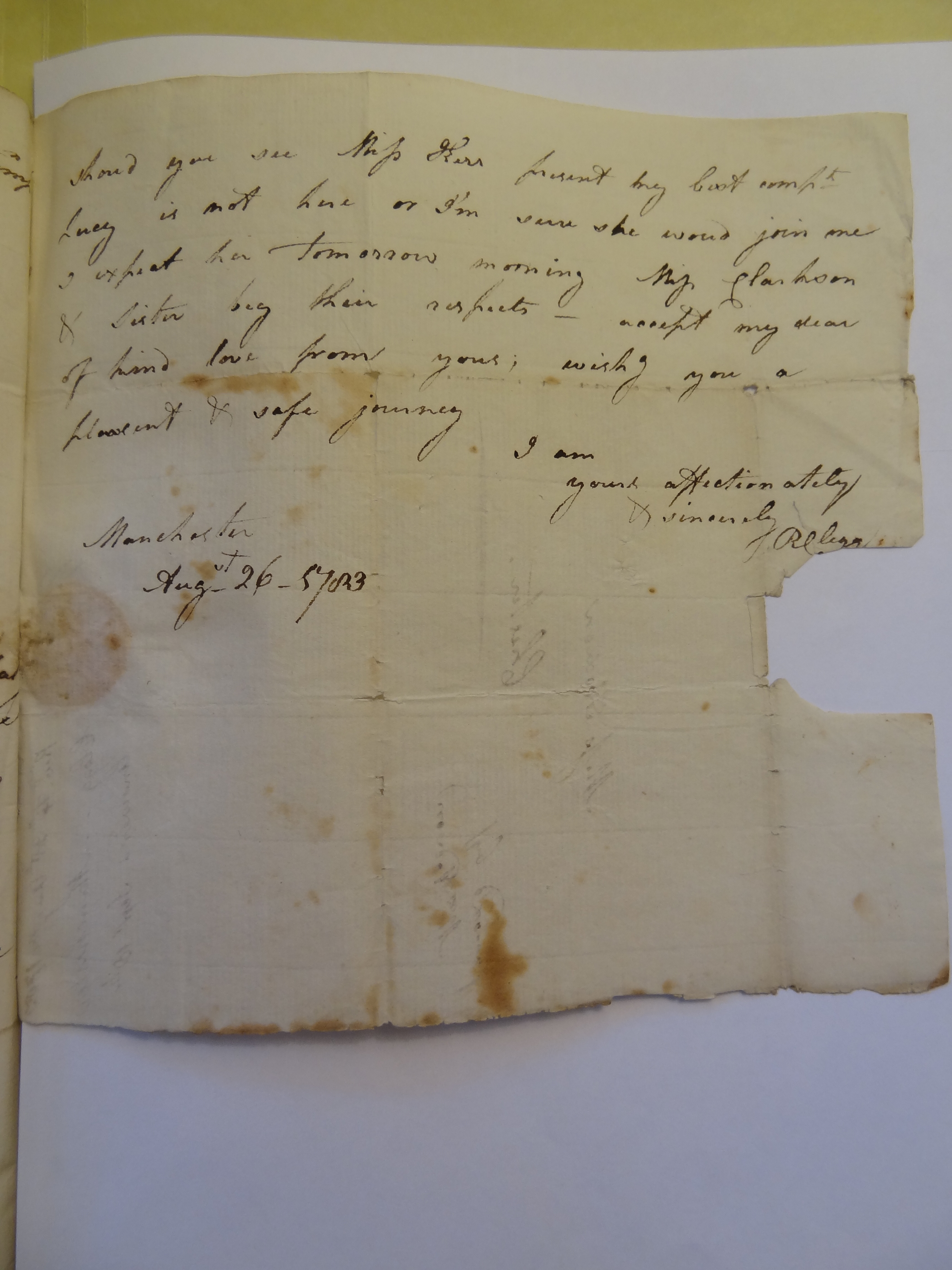 Image #3 of letter: Rebekah Bateman to Mary Jane Hodson, 26 August 1783