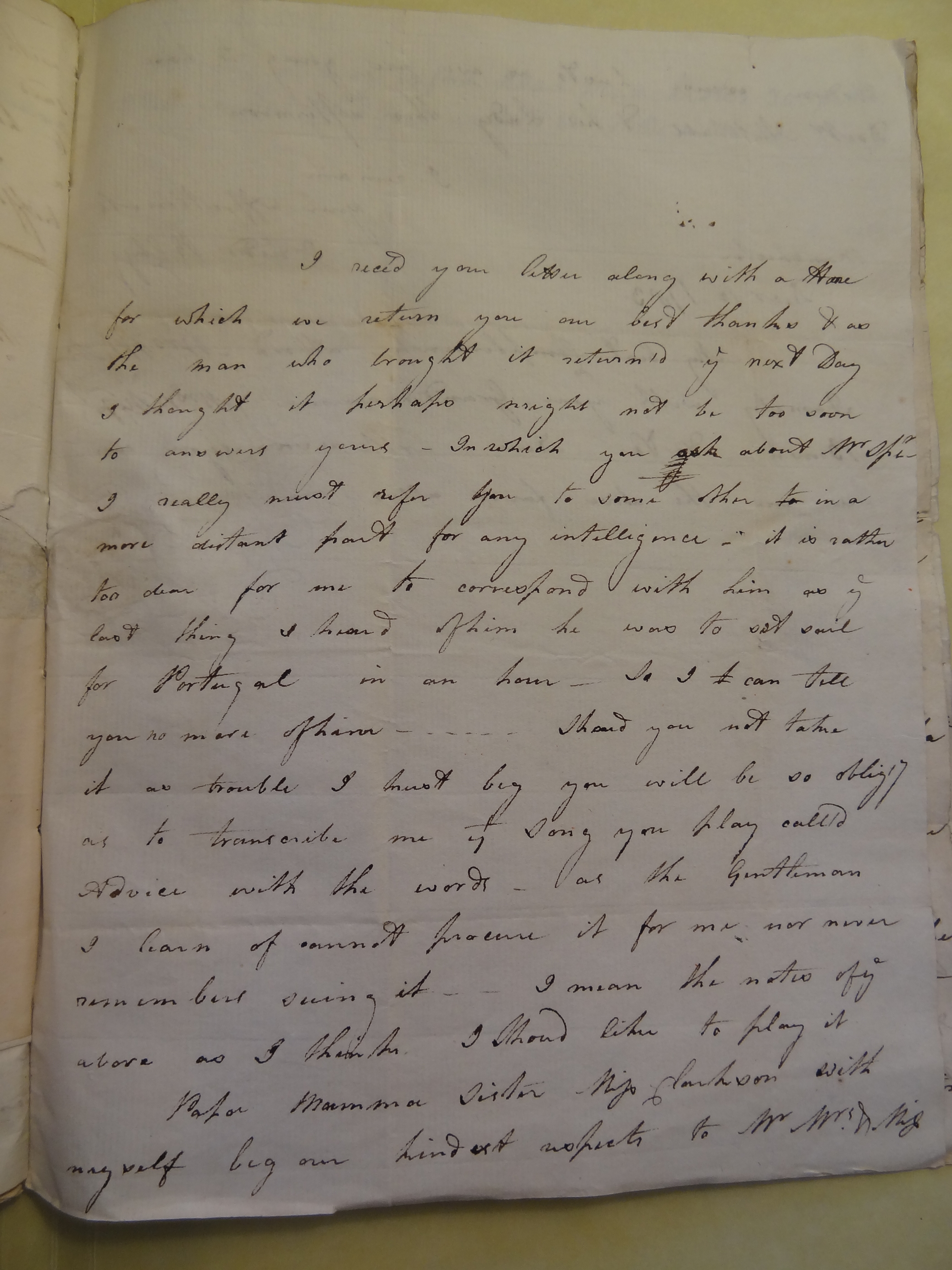 Image #1 of letter: Rebekah Bateman to Mary Jane Hodson, 10 December 1783