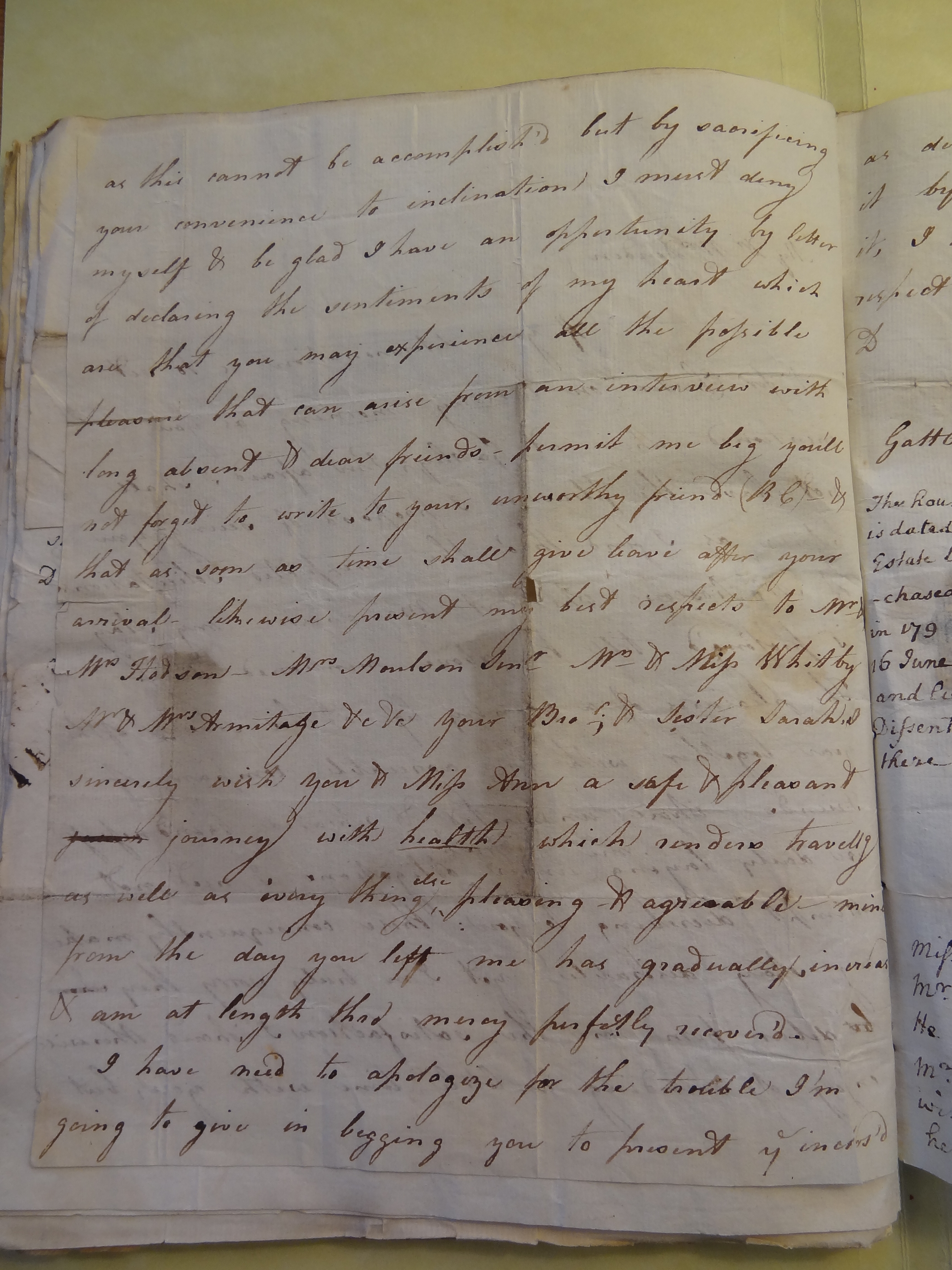 Image #2 of letter: Rebekah Bateman to Mary Jane Hodson, 23 June 1785