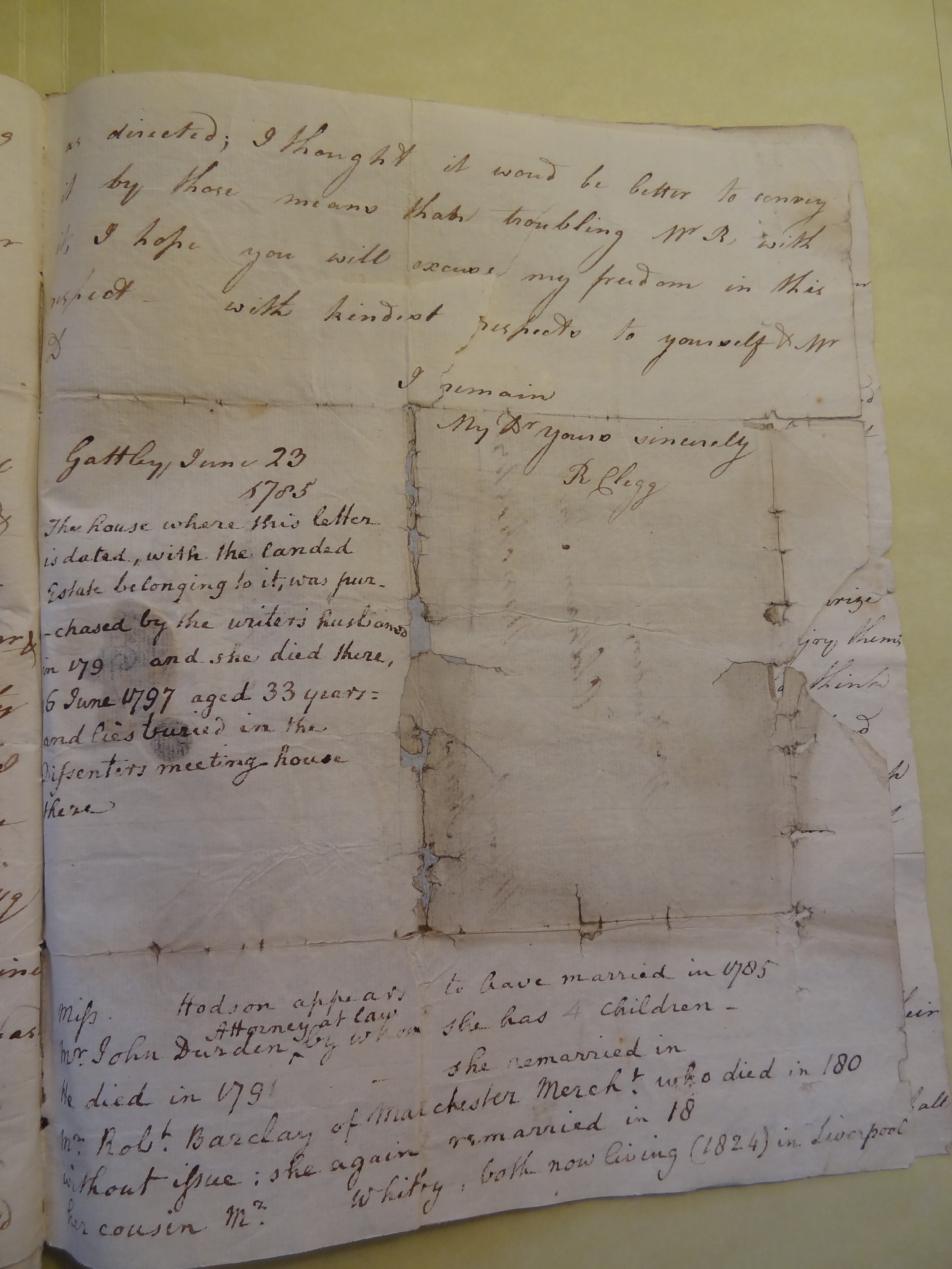 Image #3 of letter: Rebekah Bateman to Mary Jane Hodson, 23 June 1785