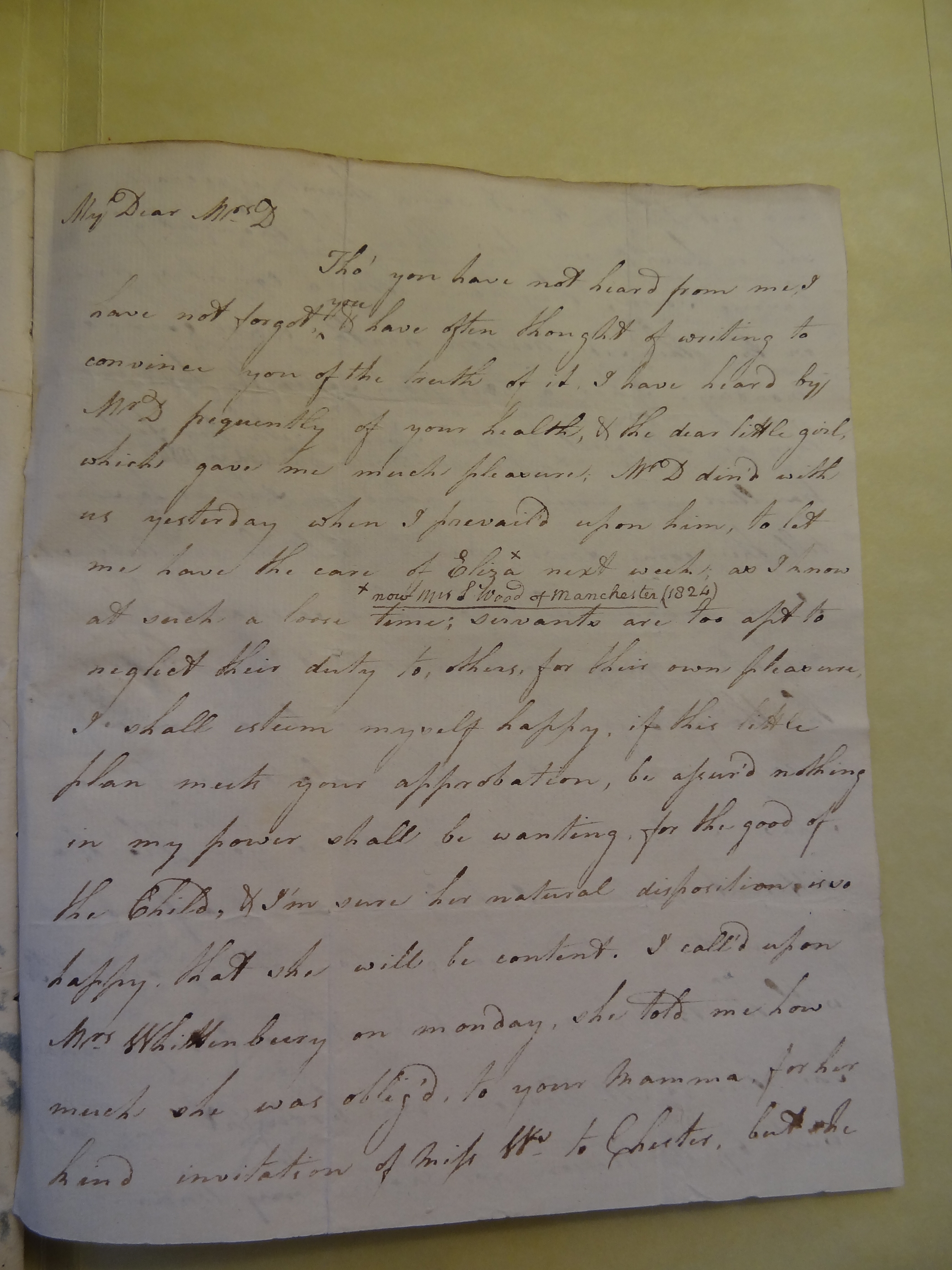 Image #1 of letter: Rebekah Bateman to Mary Jane Hodson, 11 June 1791