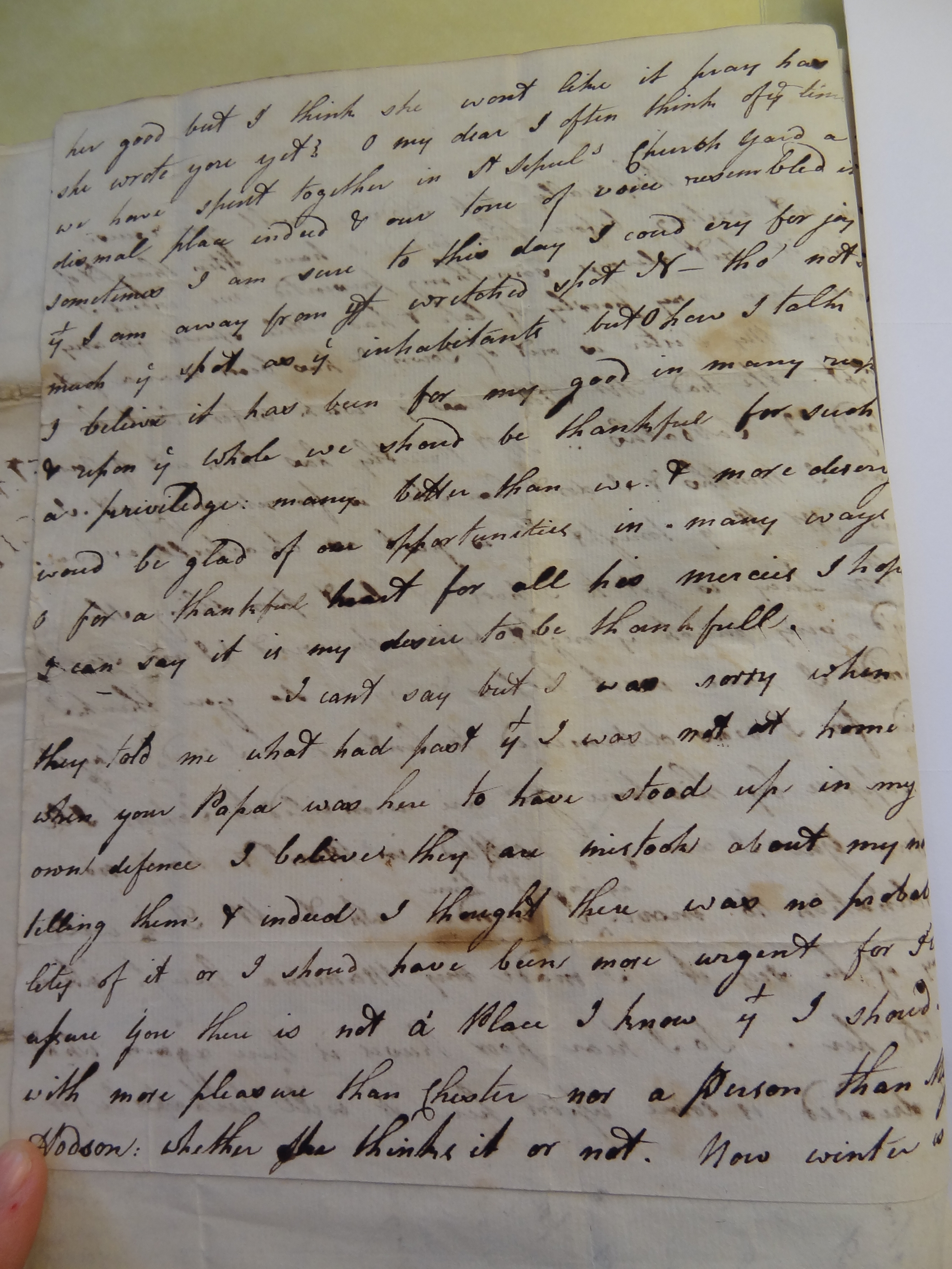 Image #2 of letter: Rebekah Bateman to Mary Jane Hodson, 19 October 1781