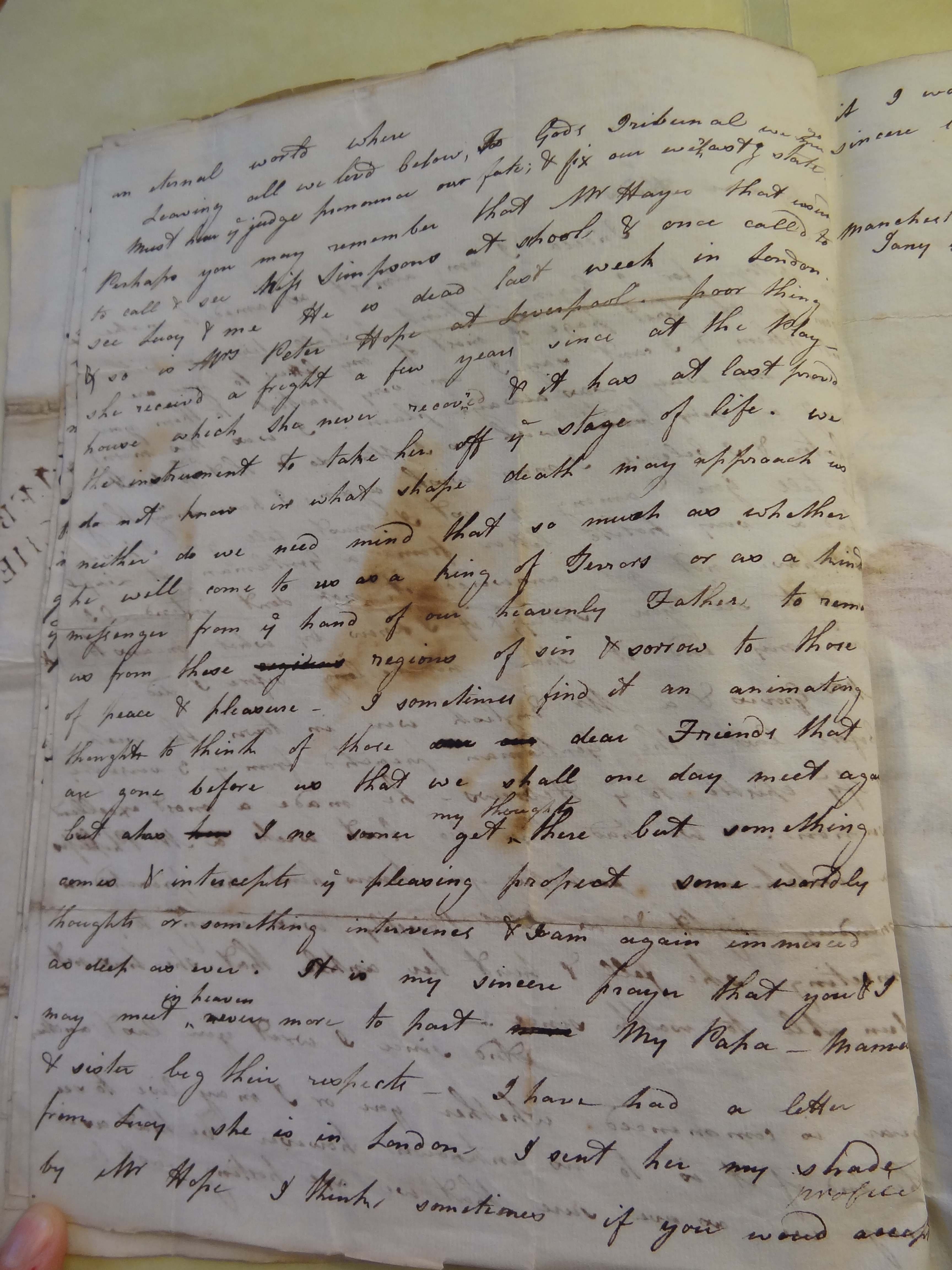 Image #2 of letter: Rebekah Bateman to Mary Jane Hodson, 19 January 1782