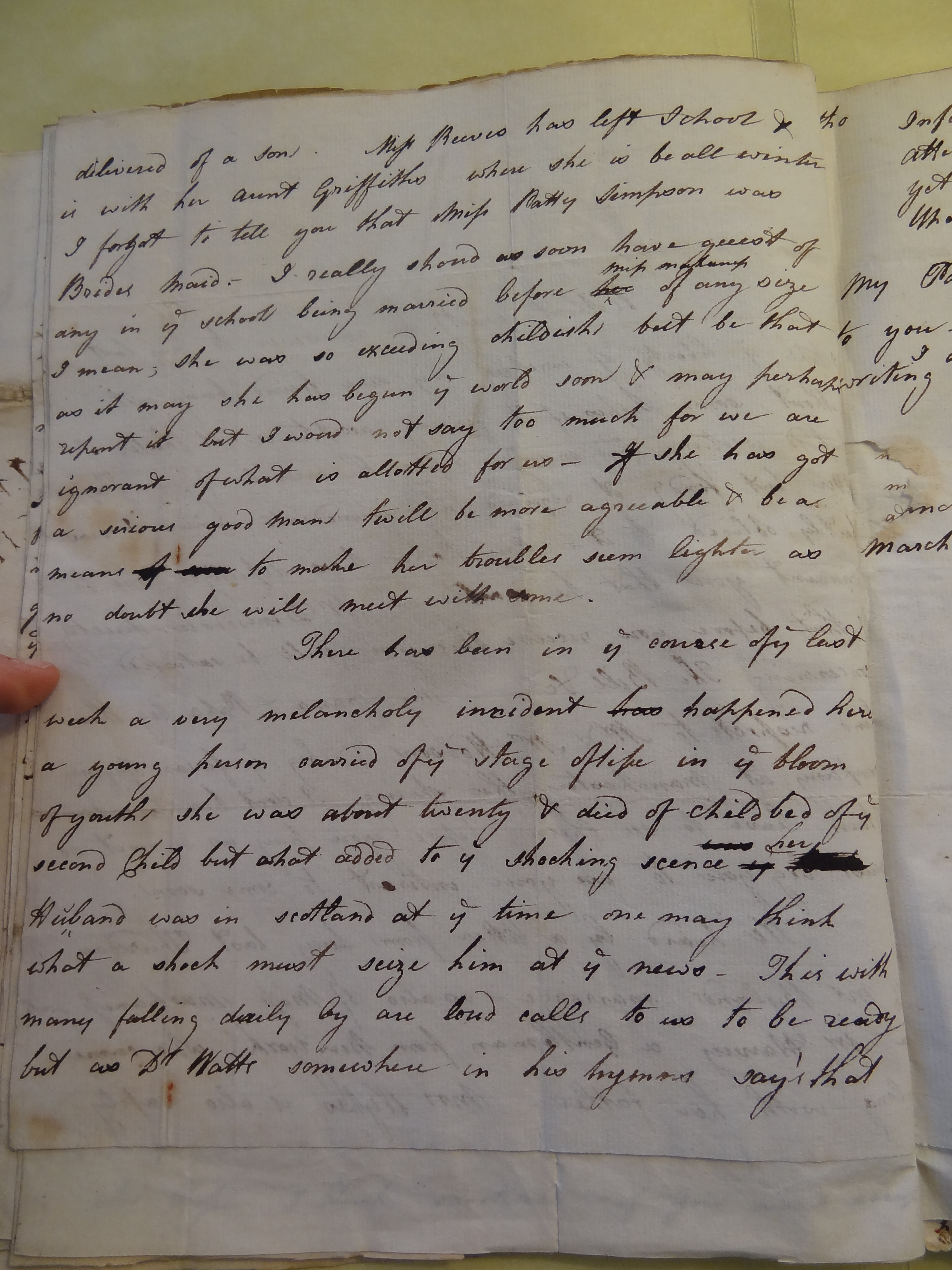 Image #2 of letter: Rebekah Bateman to Mary Jane Hodson, 7 March 1782