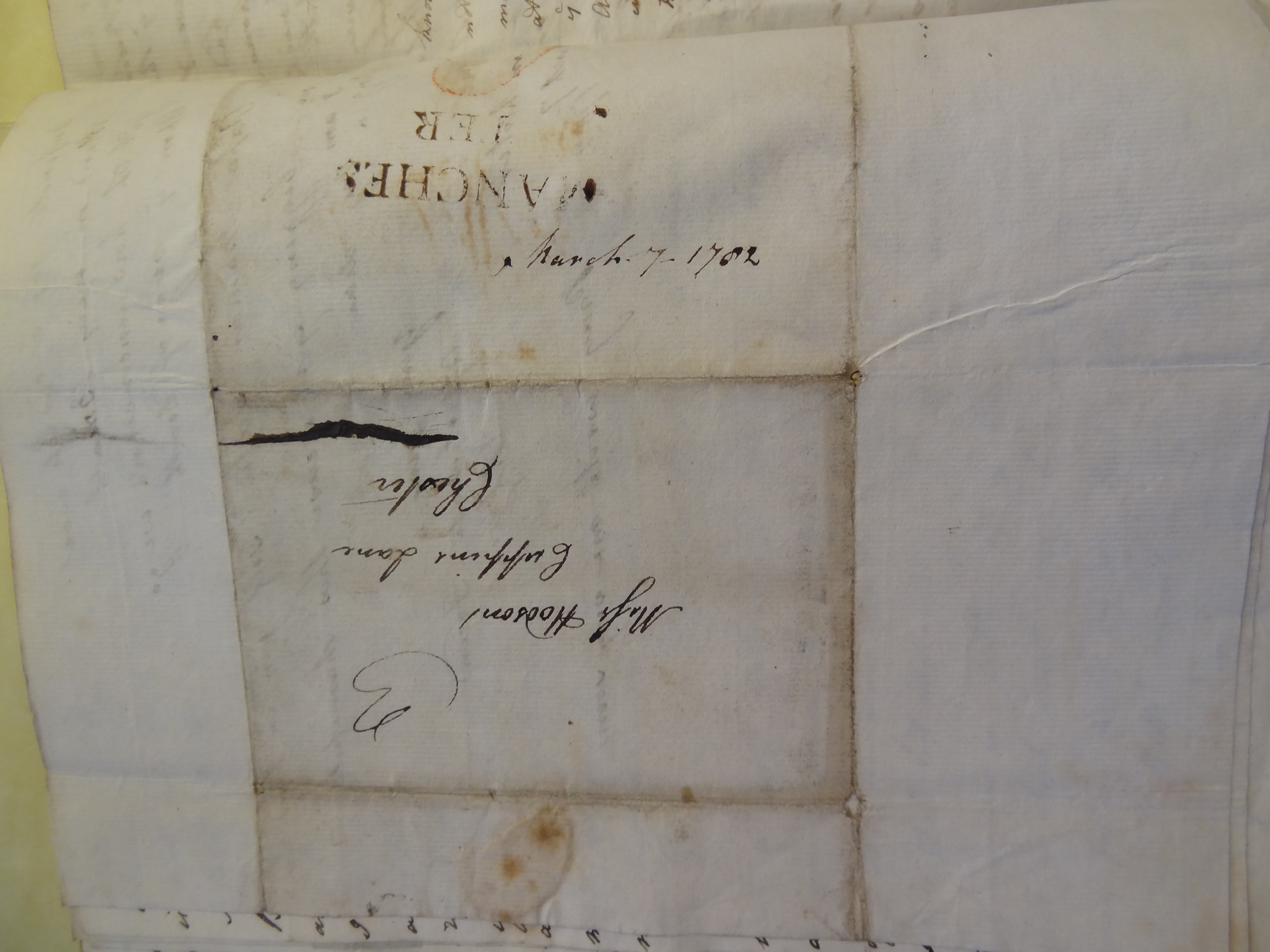 Image #4 of letter: Rebekah Bateman to Mary Jane Hodson, 7 March 1782