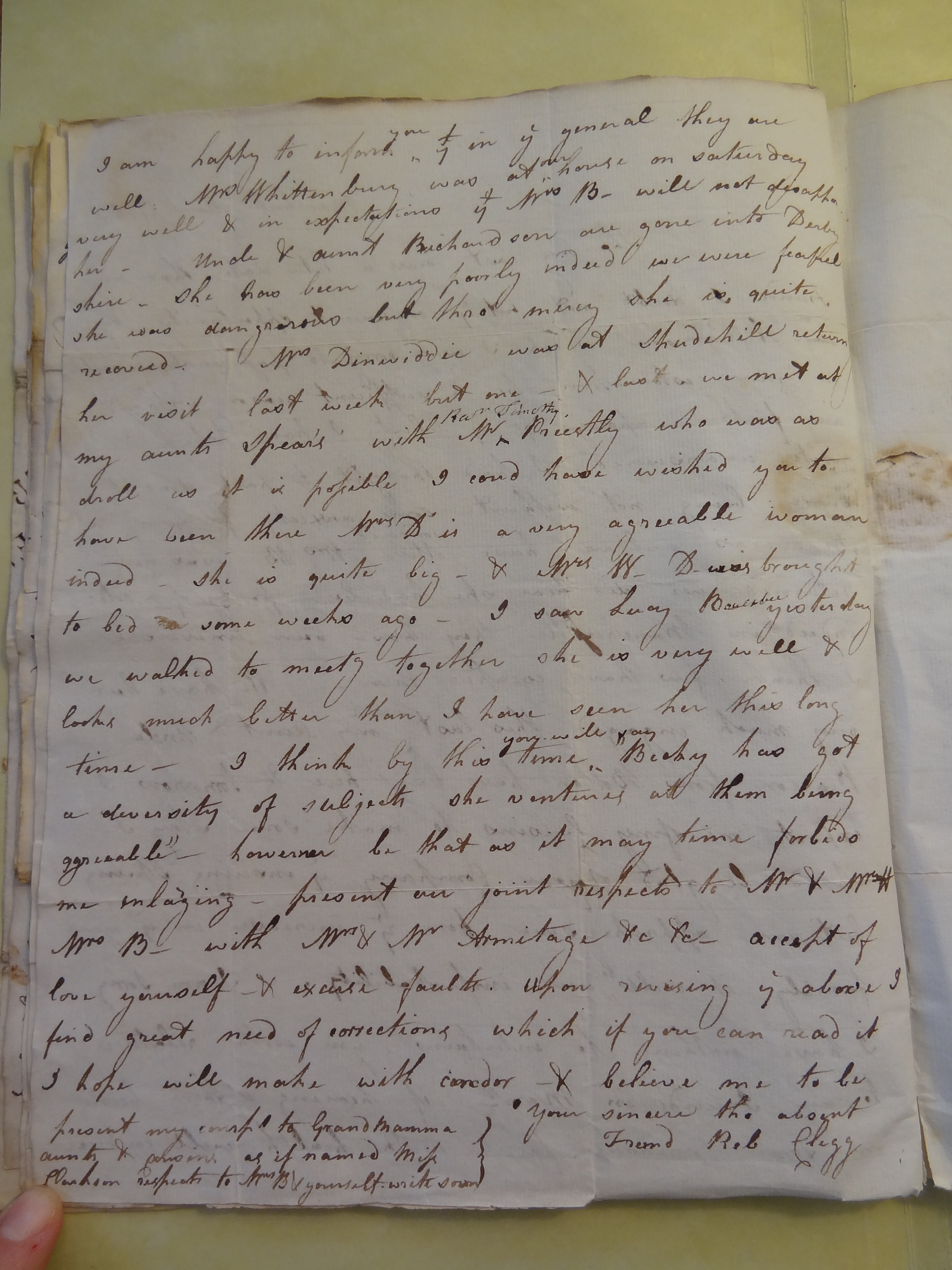 Image #2 of letter: Rebekah Bateman to Mary Jane Hodson, 17 March 1783
