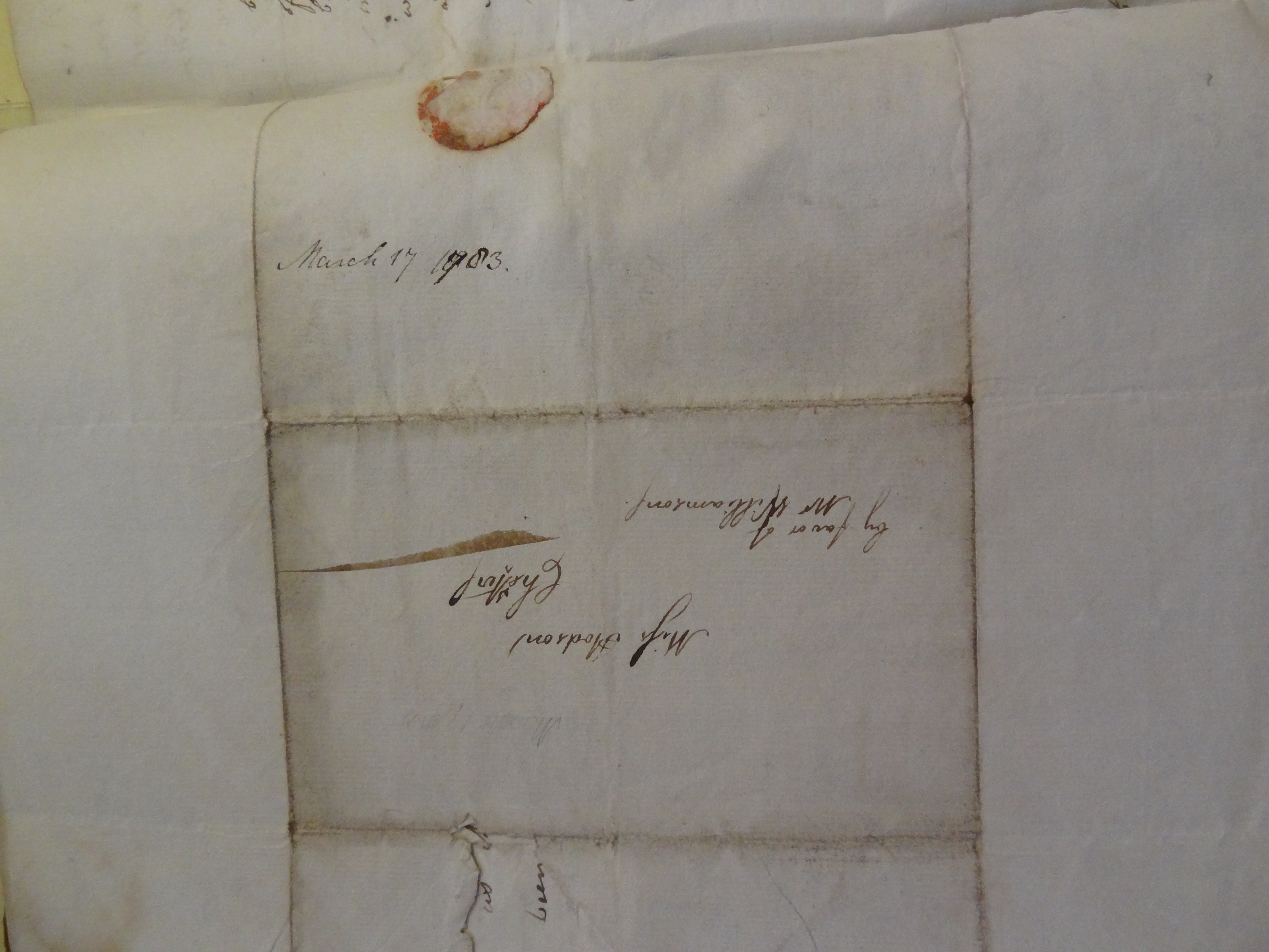 Image #3 of letter: Rebekah Bateman to Mary Jane Hodson, 17 March 1783