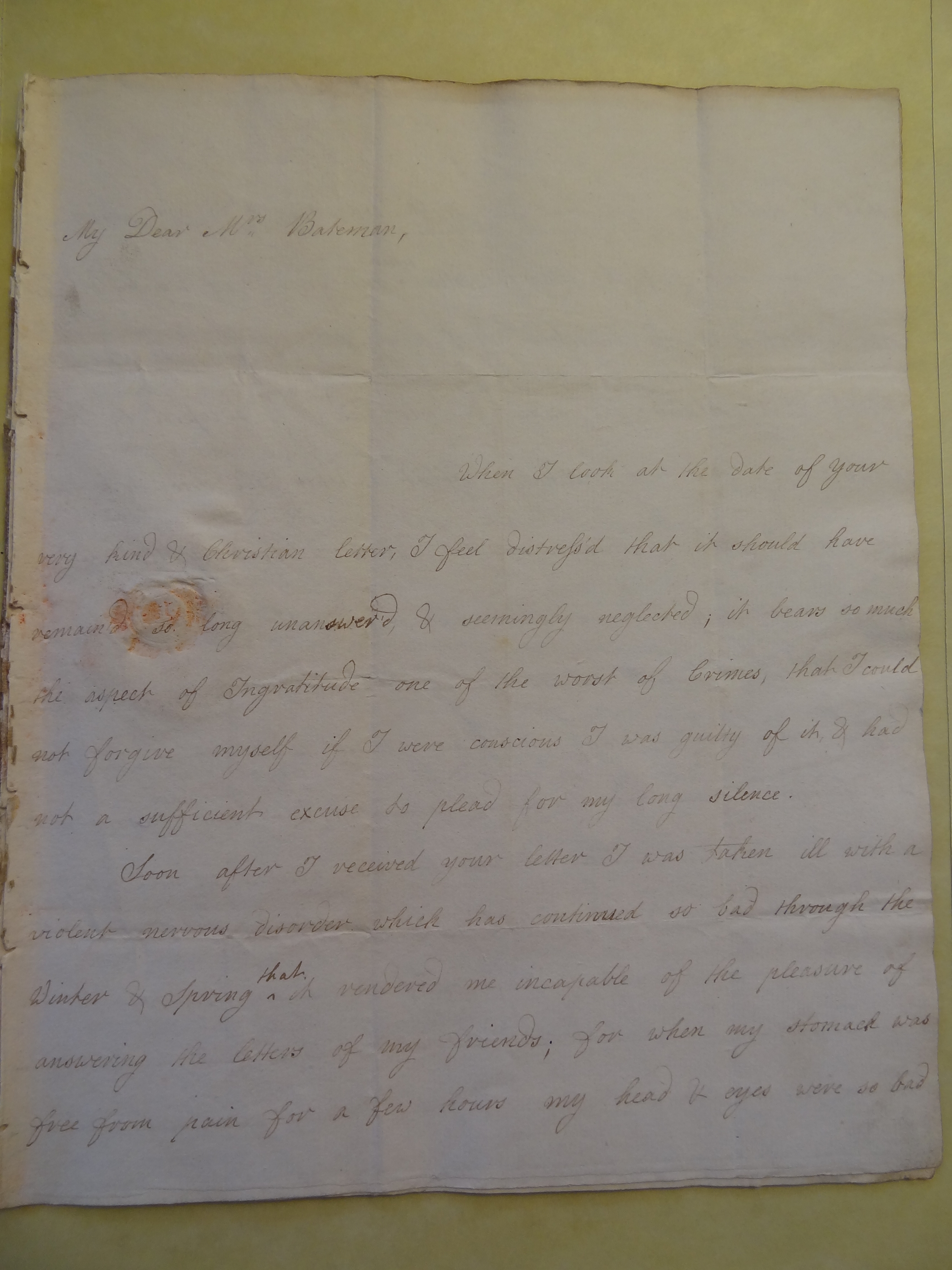 Image #1 of letter: Anna Allwood to Rebekah Bateman, 4 June 1787