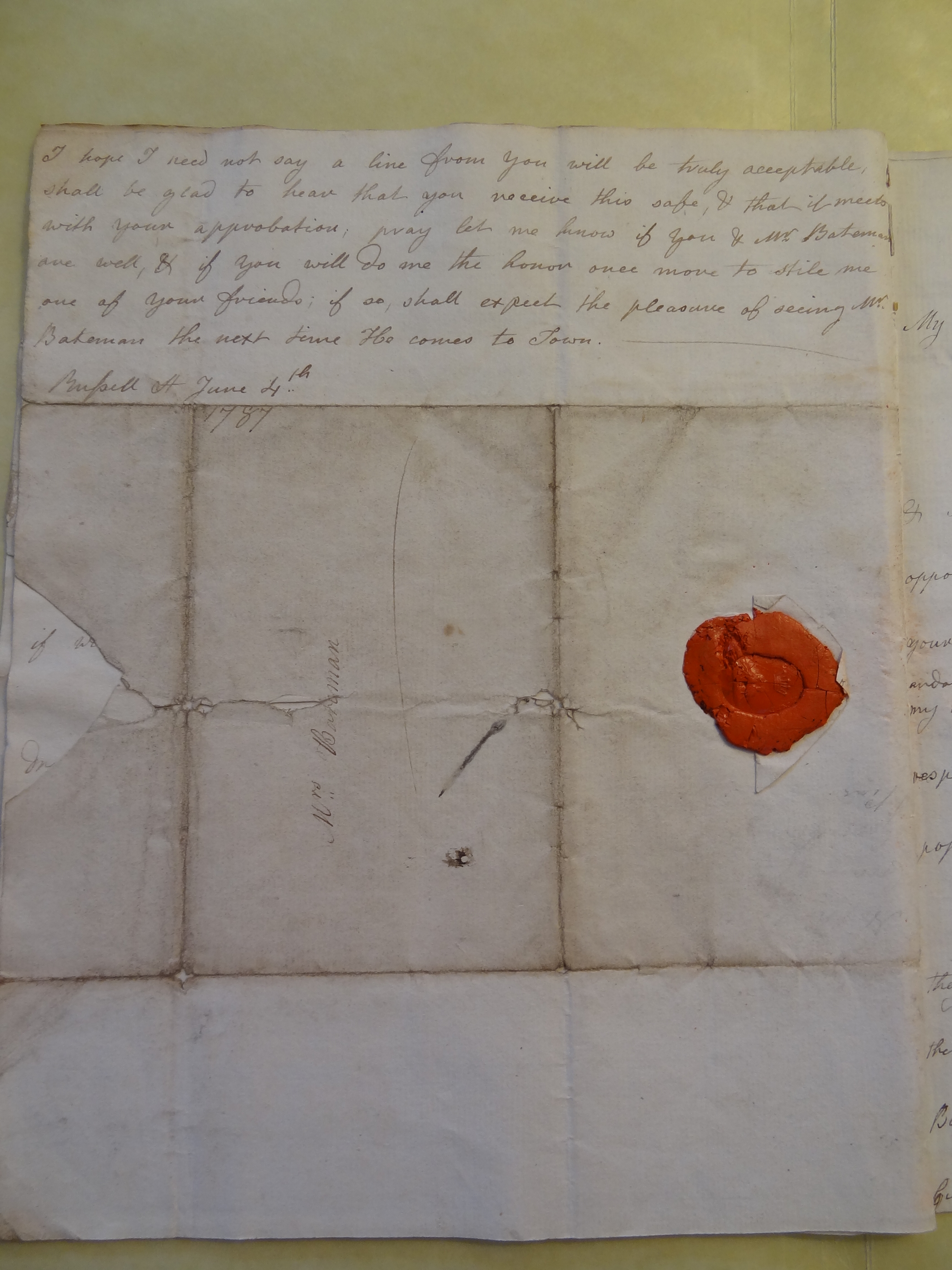 Image #4 of letter: Anna Allwood to Rebekah Bateman, 4 June 1787