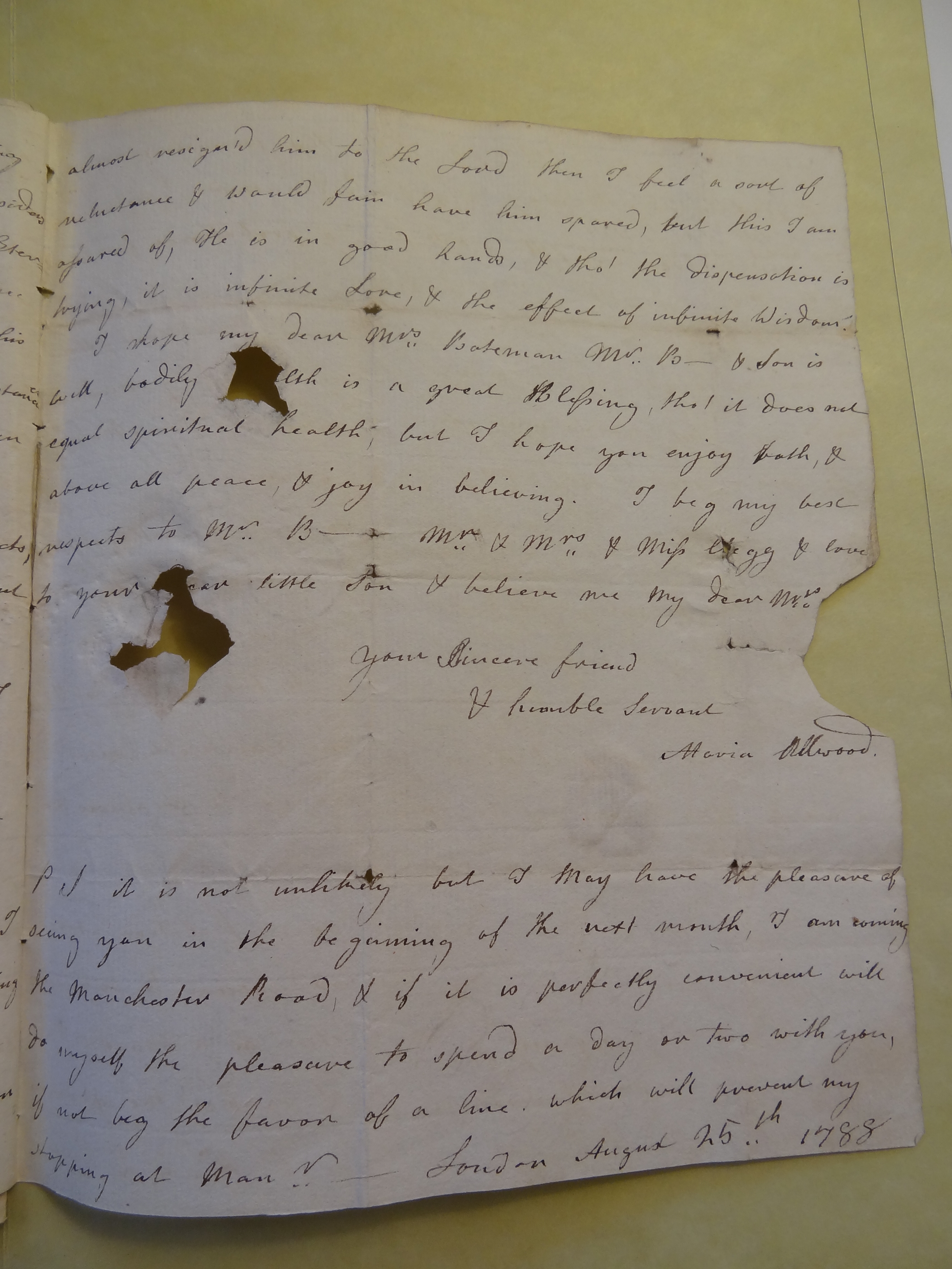 Image #3 of letter: Anna Allwood to Rebekah Bateman, 25 August 1788