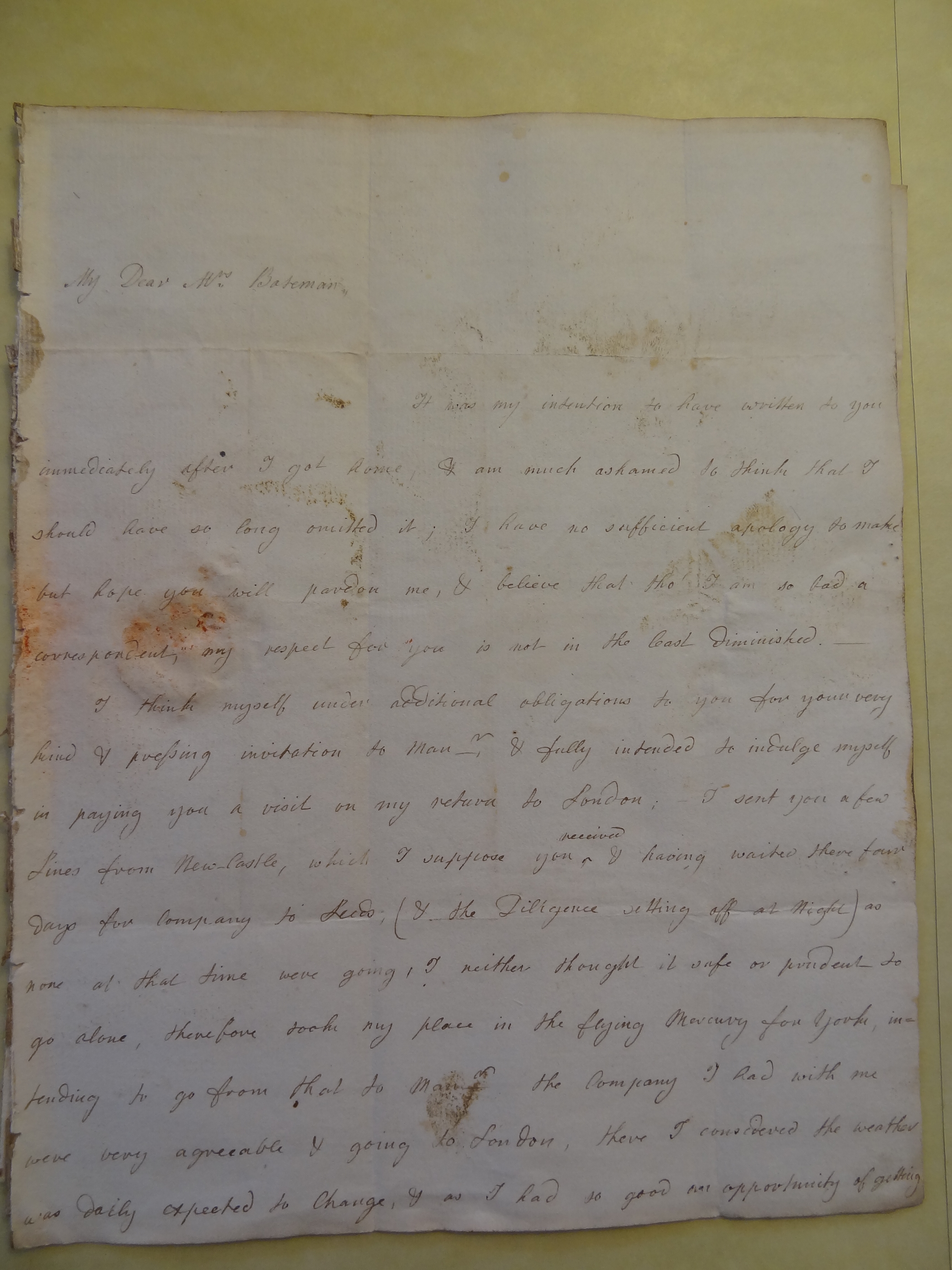 Image #1 of letter: Anna Allwood to Rebekah Bateman, undated