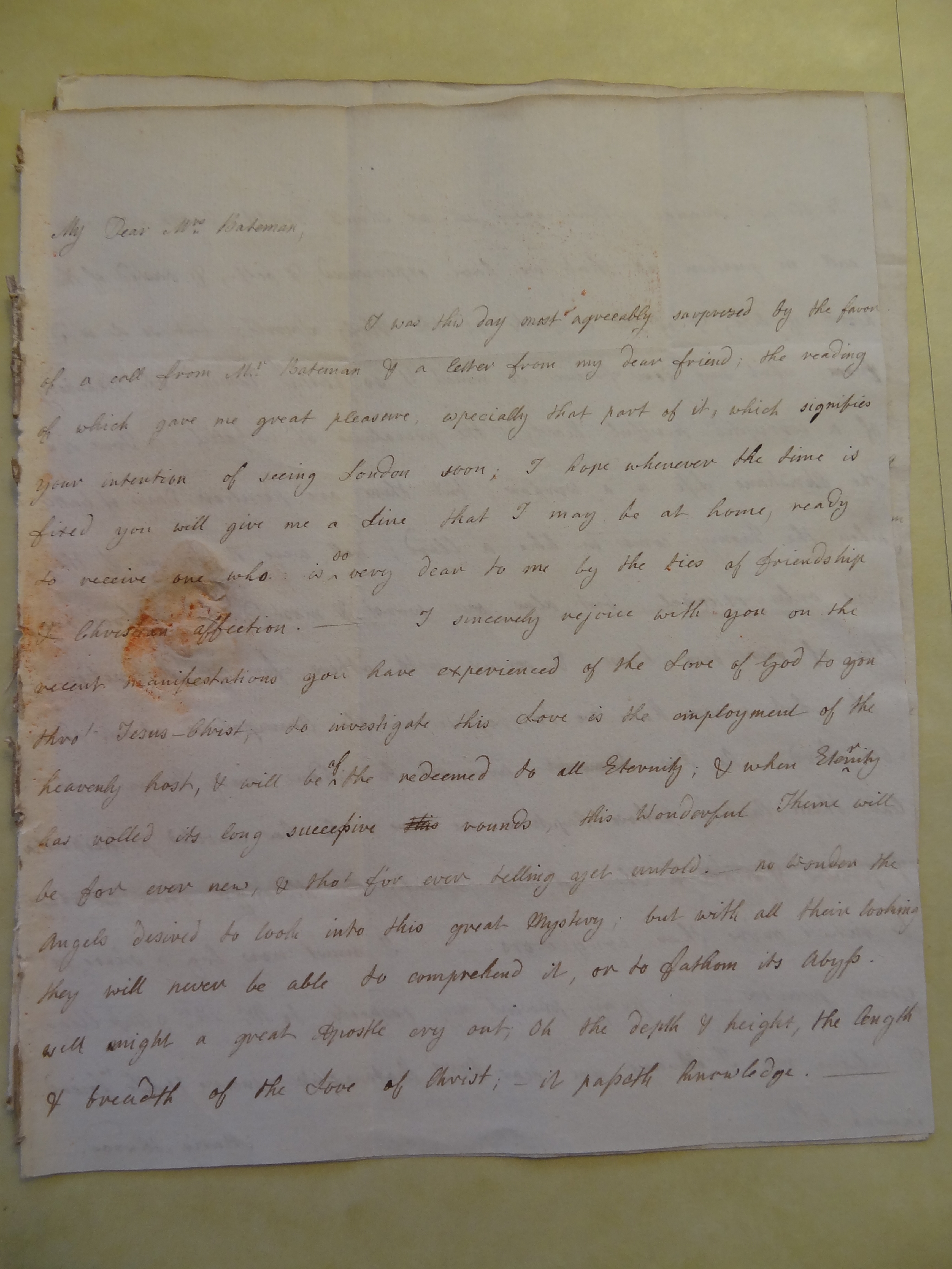 Image #1 of letter: Anna Allwood to Rebekah Bateman, 5 March