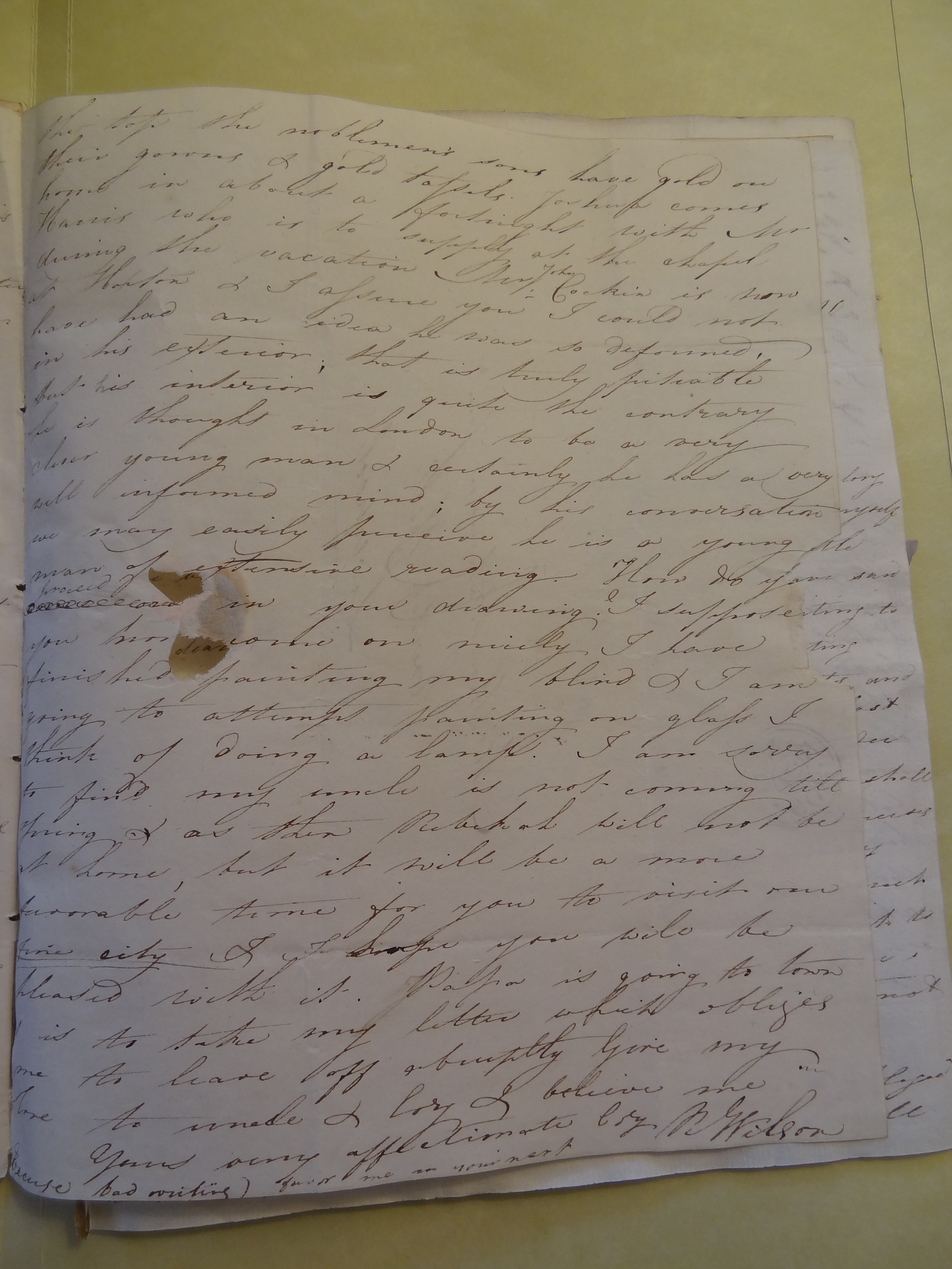 Image #3 of letter: Rebekah Hope to Thomas Bateman (junior), 20 November 1809