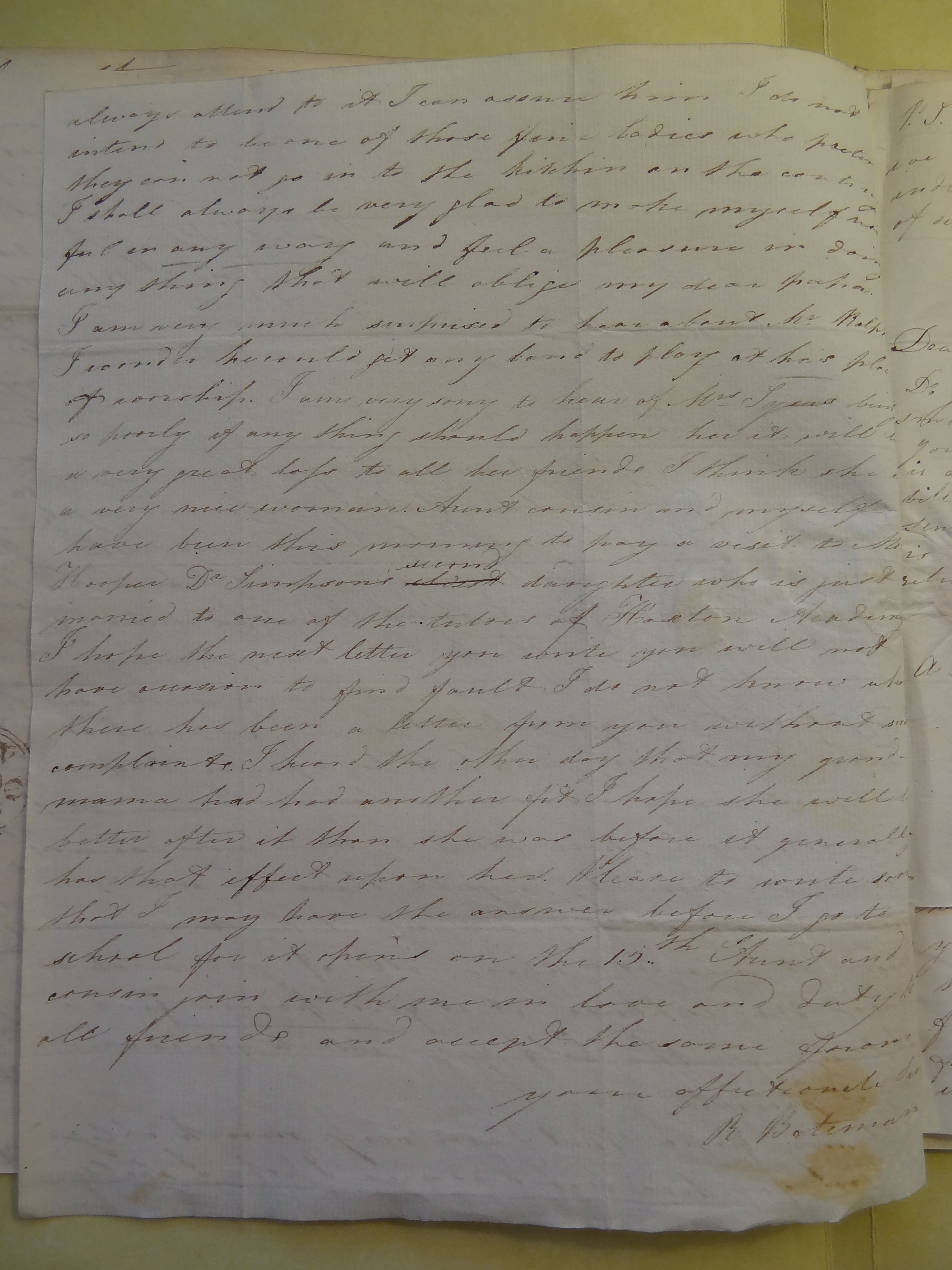 Image #2 of letter: Rebekah Hope to Thomas Bateman (junior), 8 January 1810