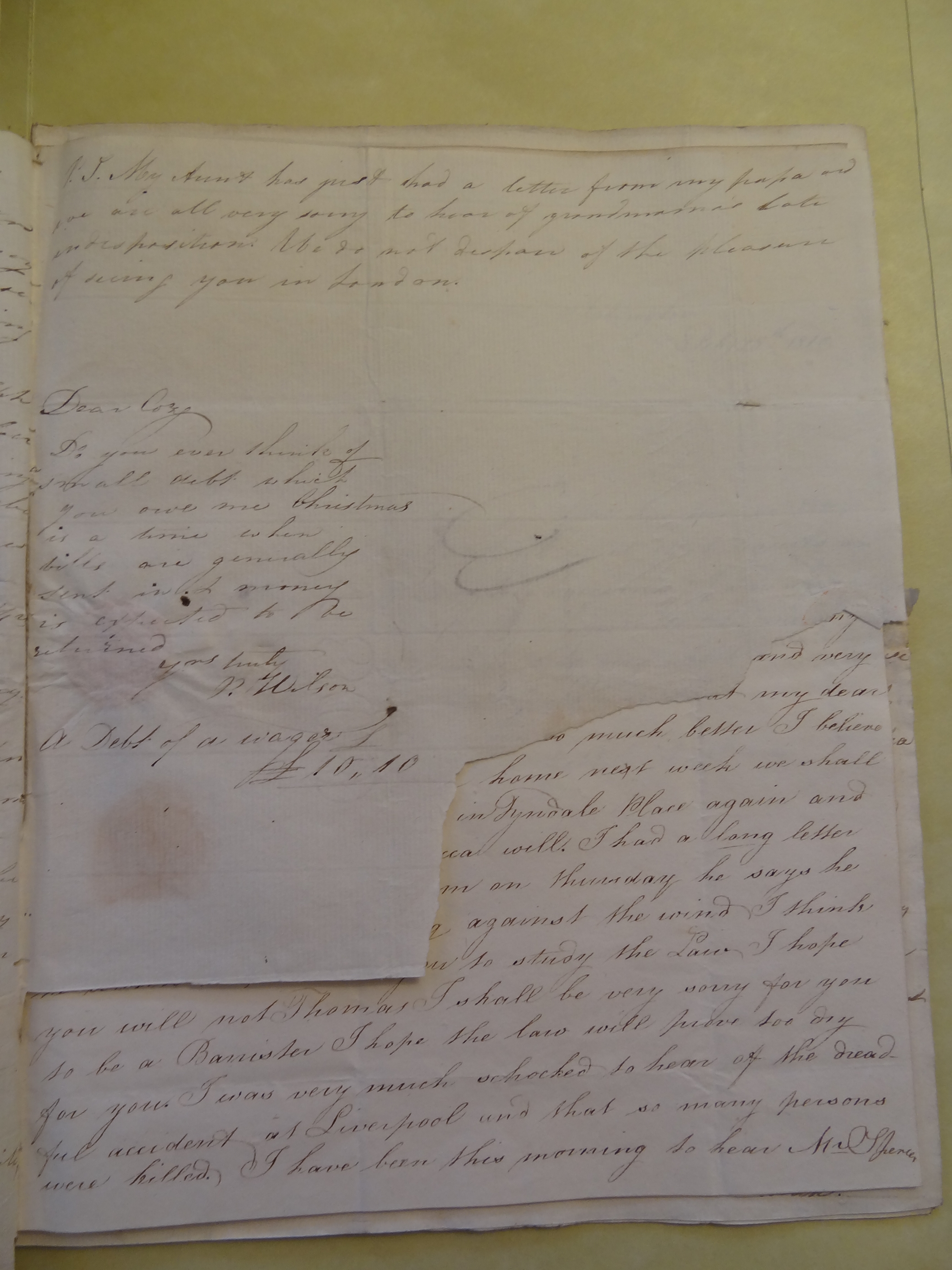 Image #3 of letter: Rebekah Hope to Thomas Bateman (junior), 8 January 1810