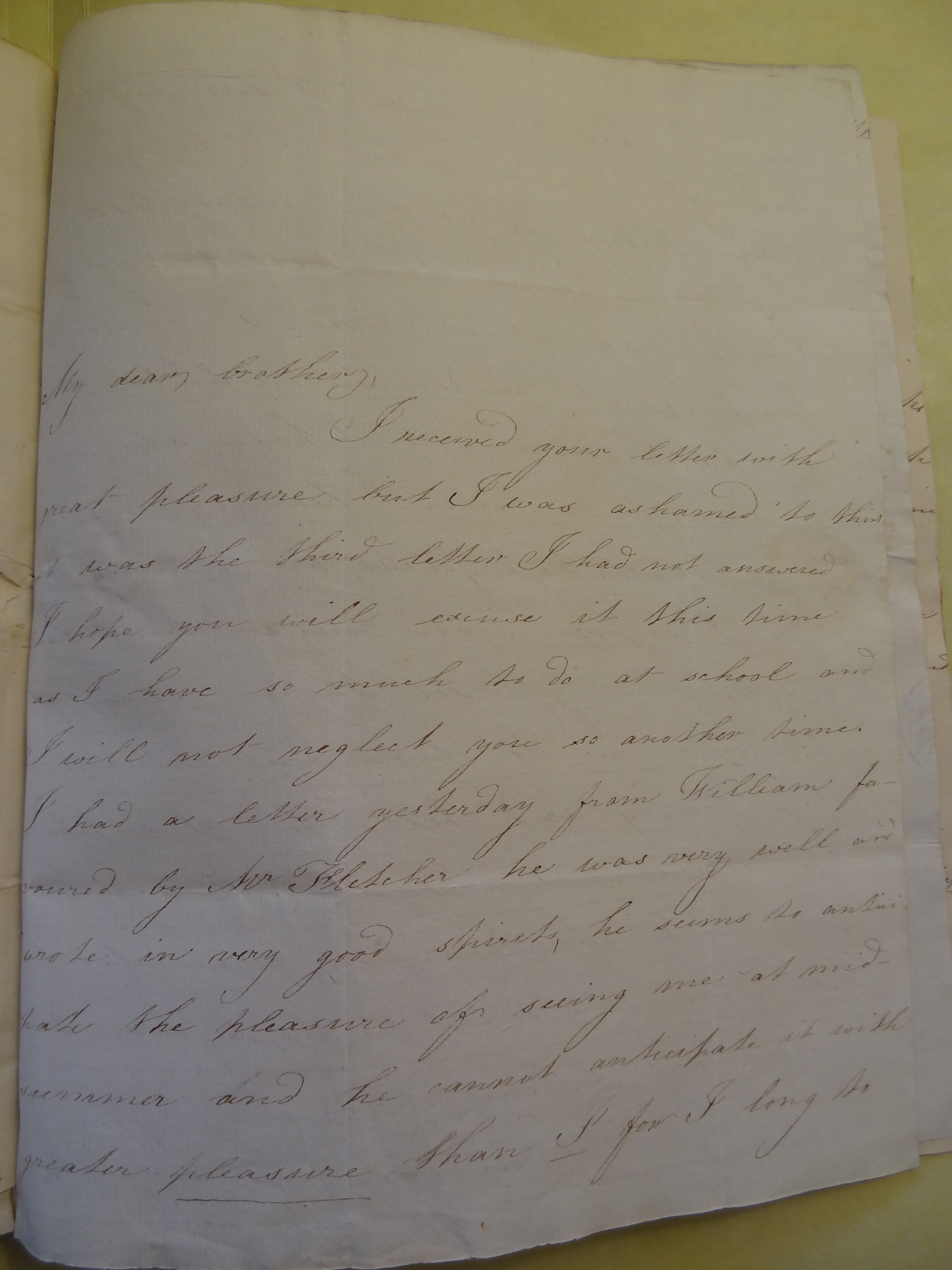 Image #1 of letter: Rebekah Hope to Thomas Bateman (junior), undated
