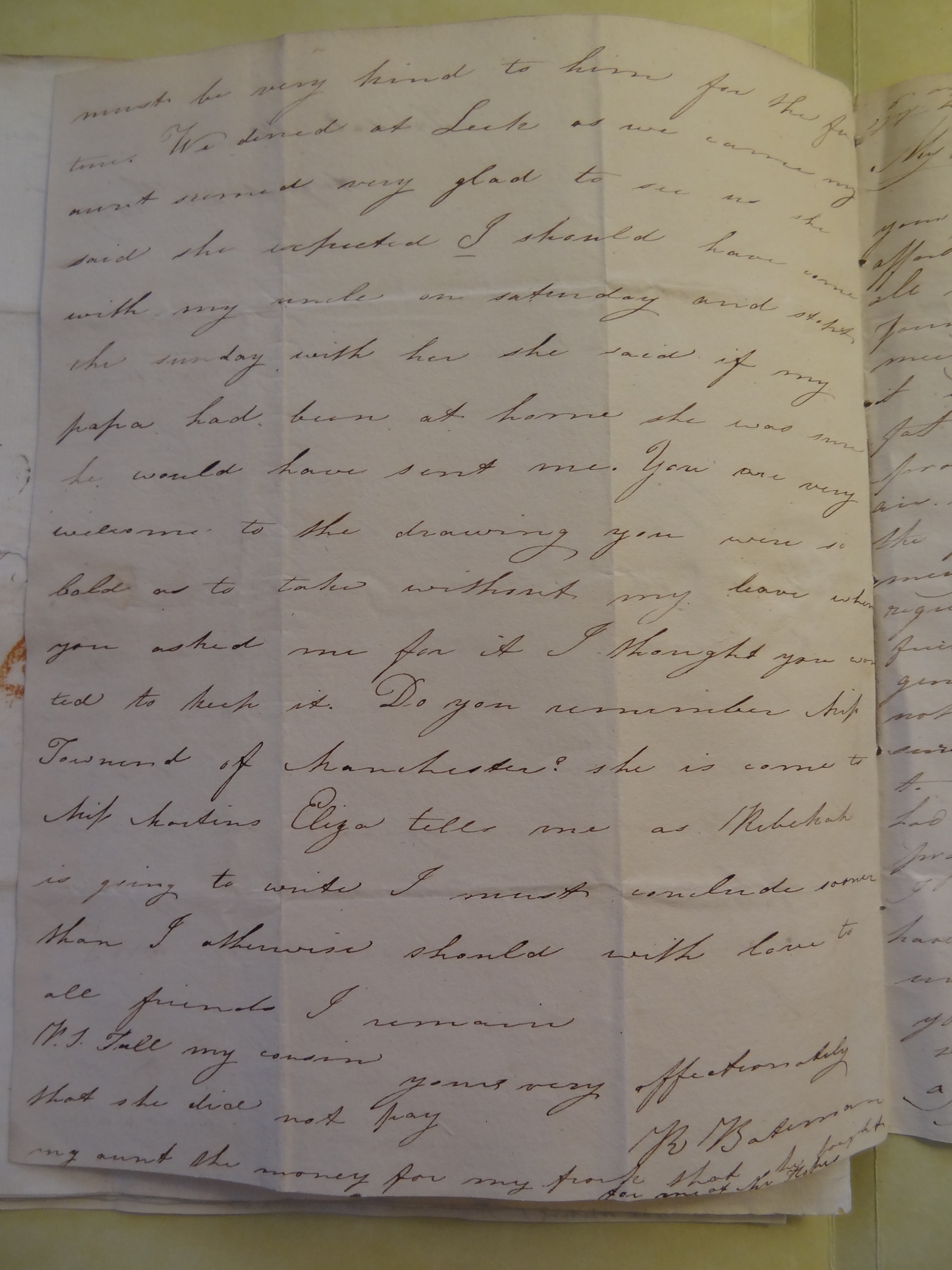 Image #2 of letter: Rebekah Hope to Thomas Bateman (junior), 26 August 1809