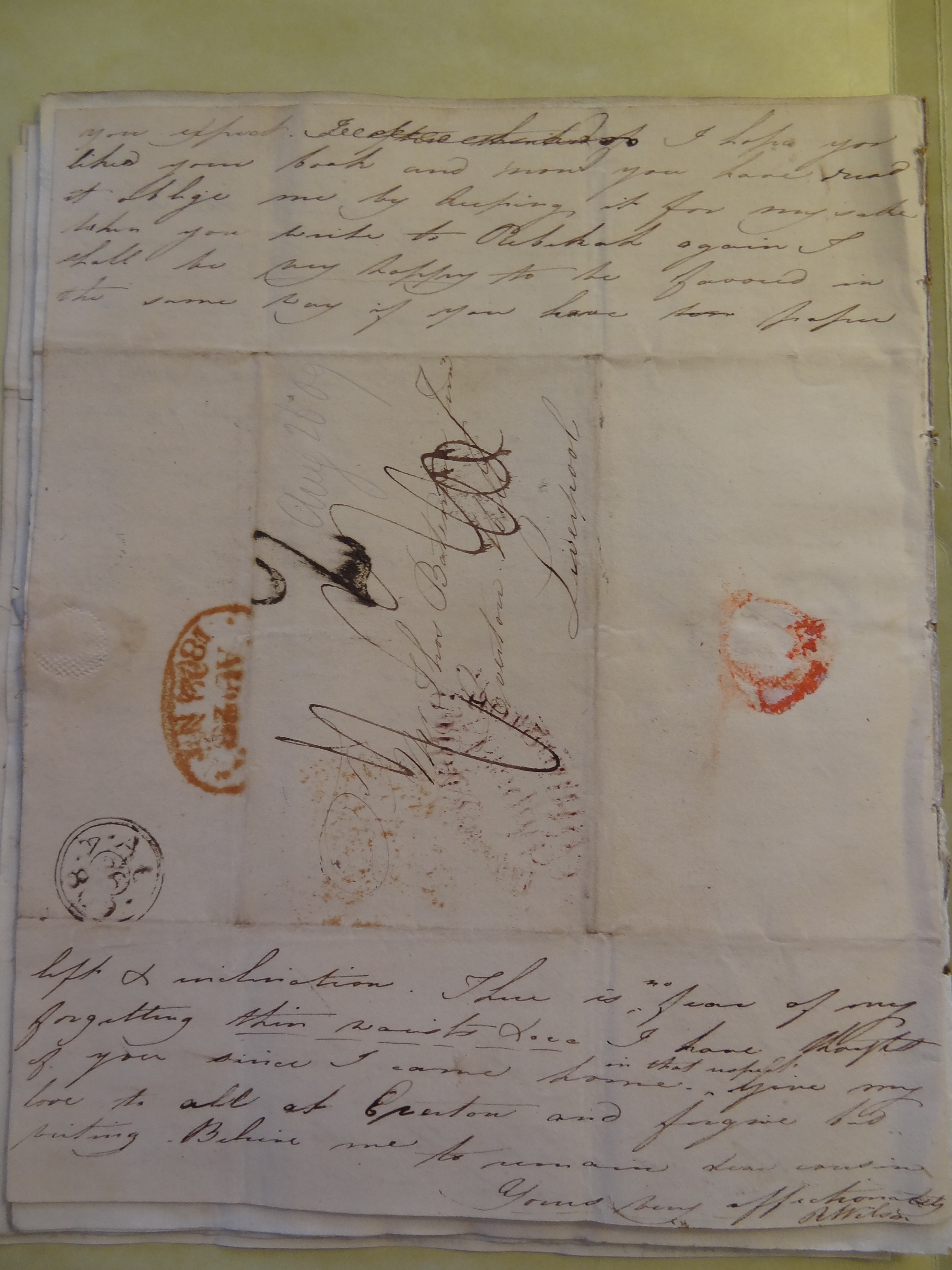 Image #4 of letter: Rebekah Hope to Thomas Bateman (junior), 26 August 1809