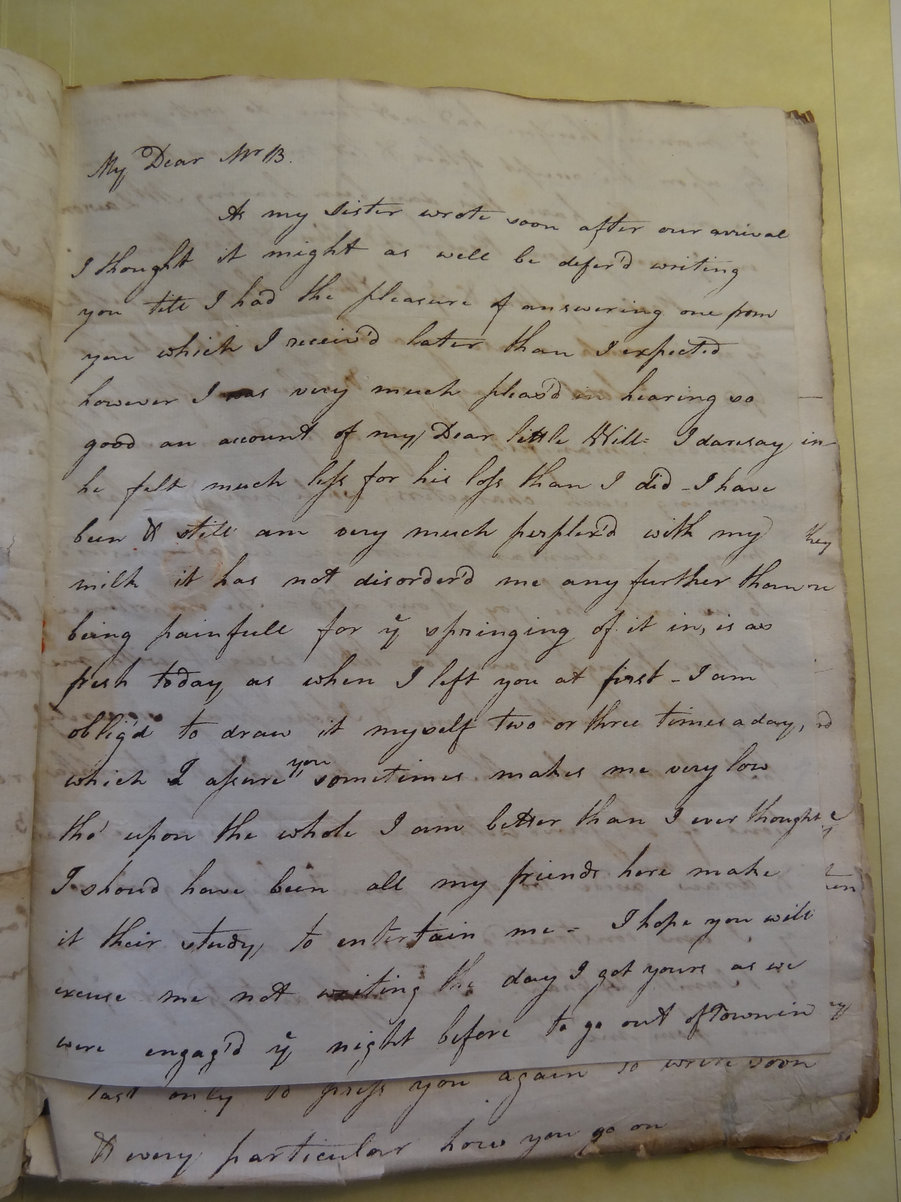 Image #1 of letter: Rebekah Bateman to Thomas Bateman, 12 October 1788