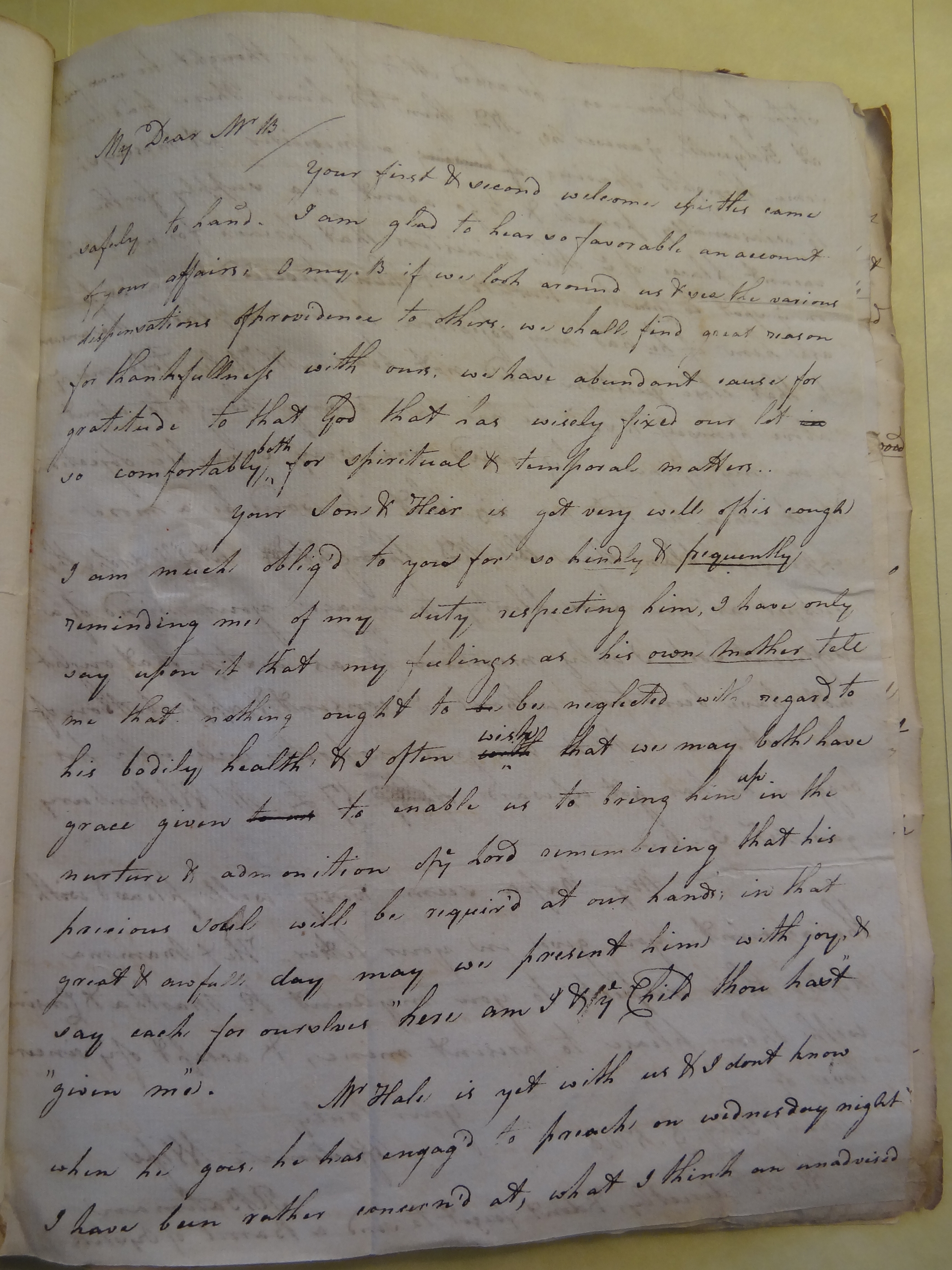 Image #1 of letter: Rebekah Bateman to Thomas Bateman, 9 February 1789