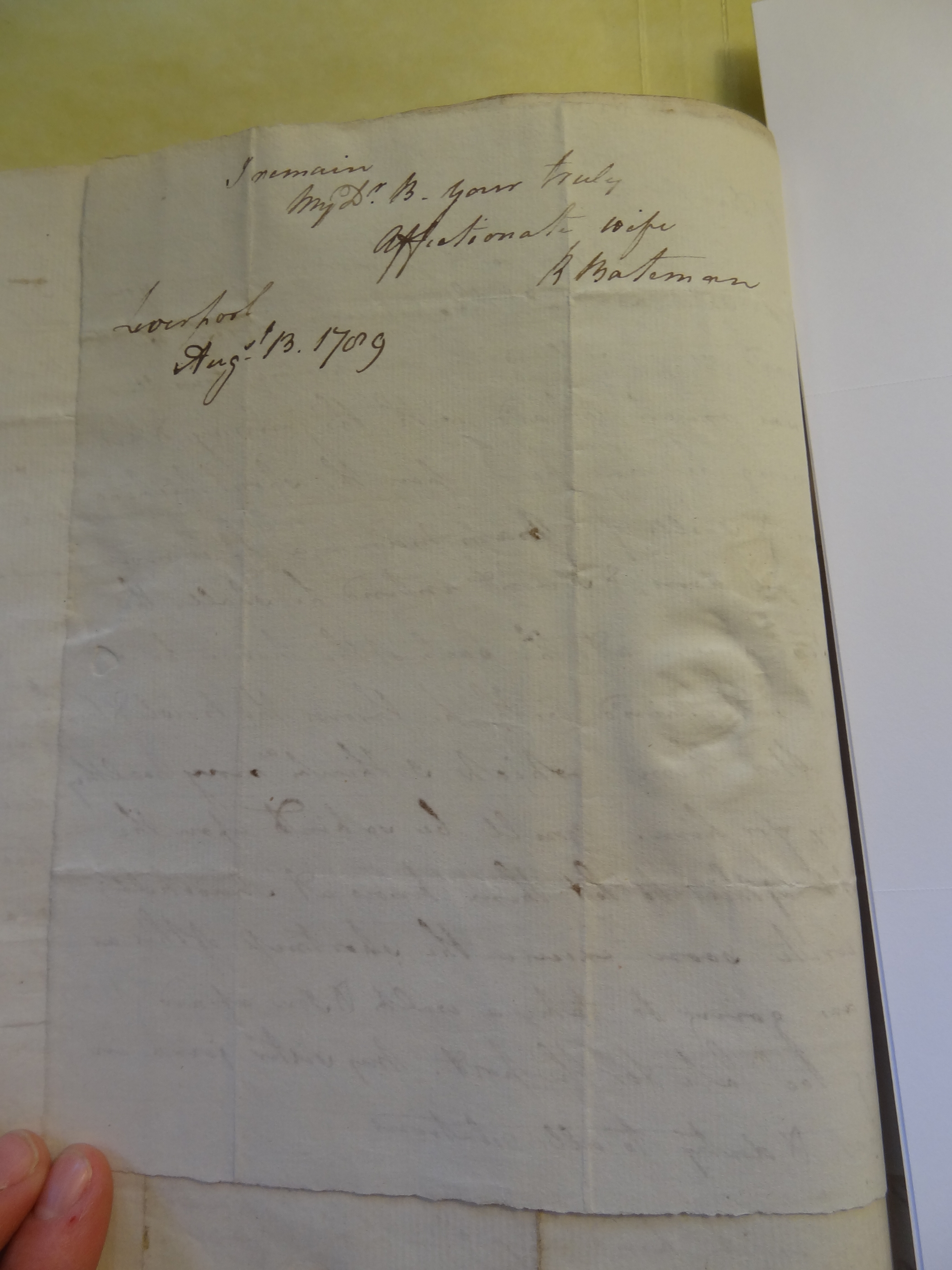 Image #2 of letter: Rebekah Bateman to Thomas Bateman, 13 August 1789