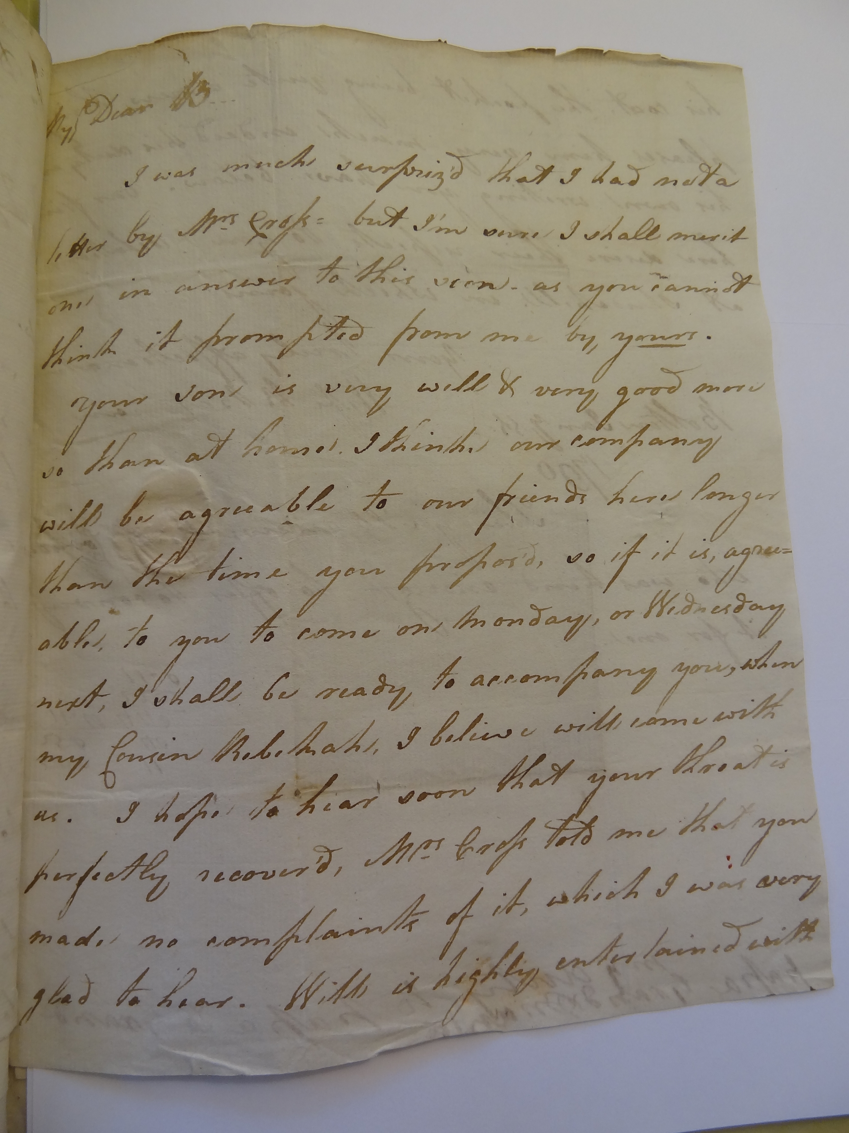 Image #1 of letter: Rebekah Bateman to Thomas Bateman, 11 January 1790