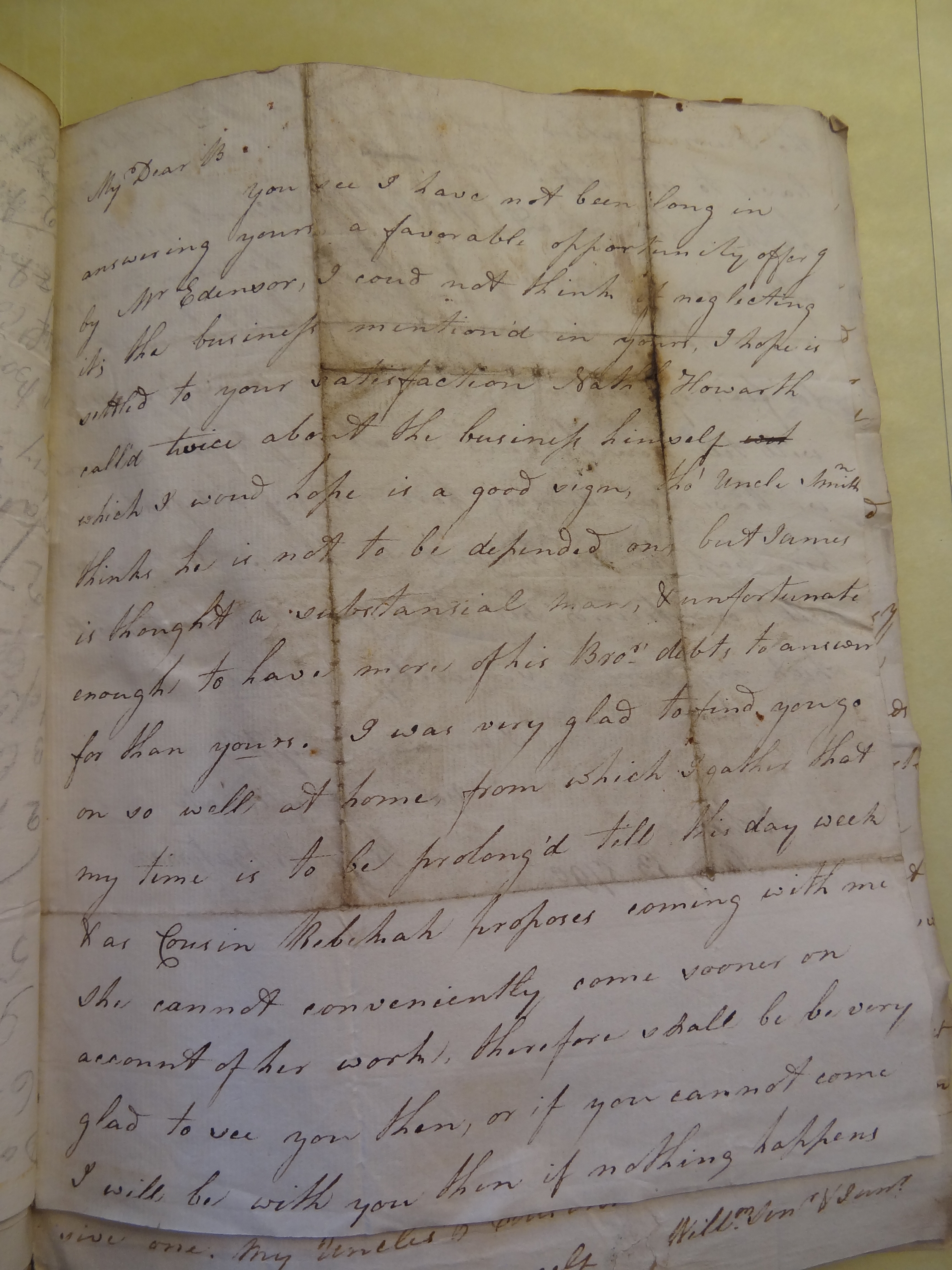 Image #1 of letter: Rebekah Bateman to Thomas Bateman, 13 January 1790