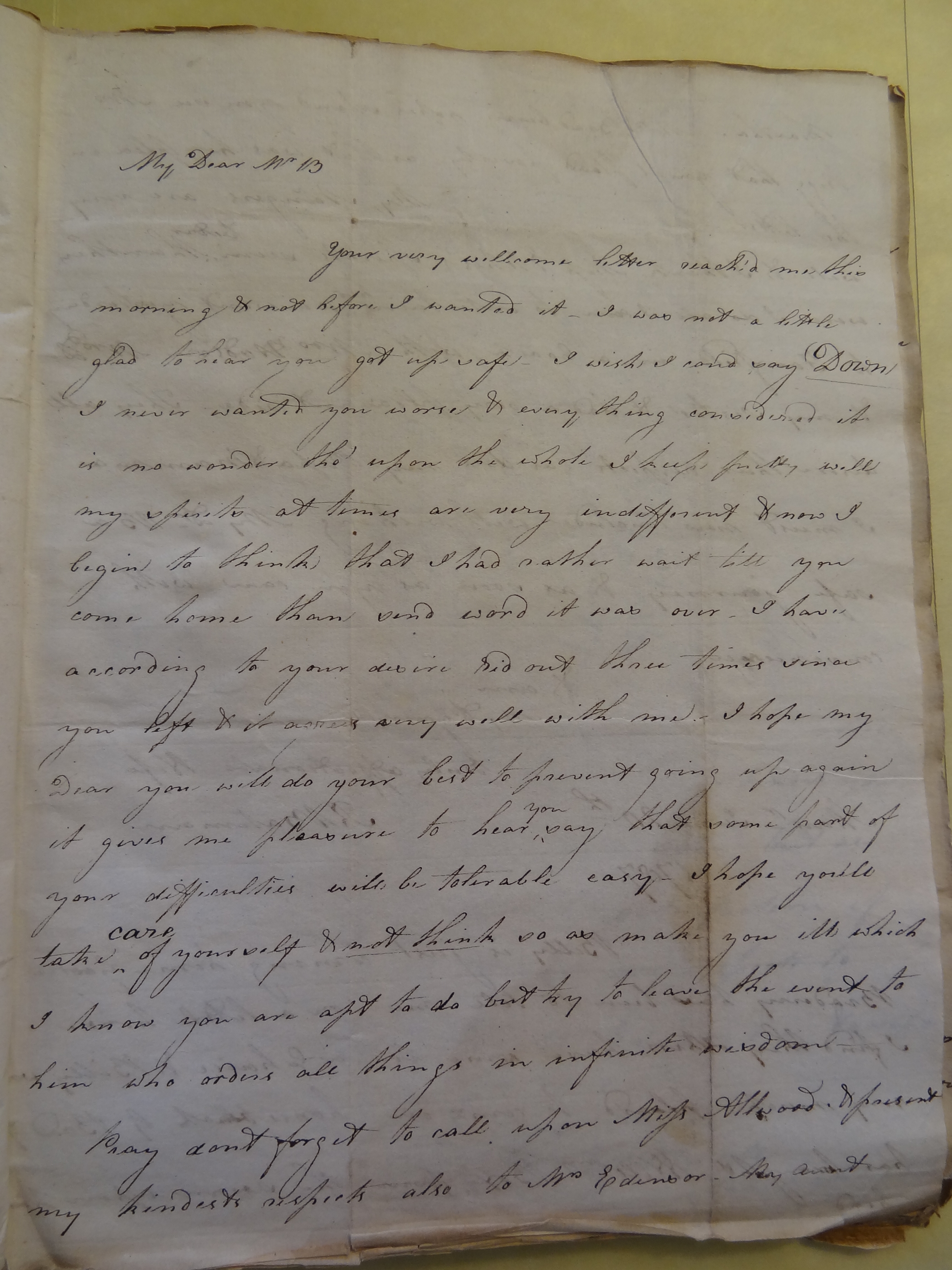 Image #1 of letter: Rebekah Bateman to Thomas Bateman, 20 June 1787