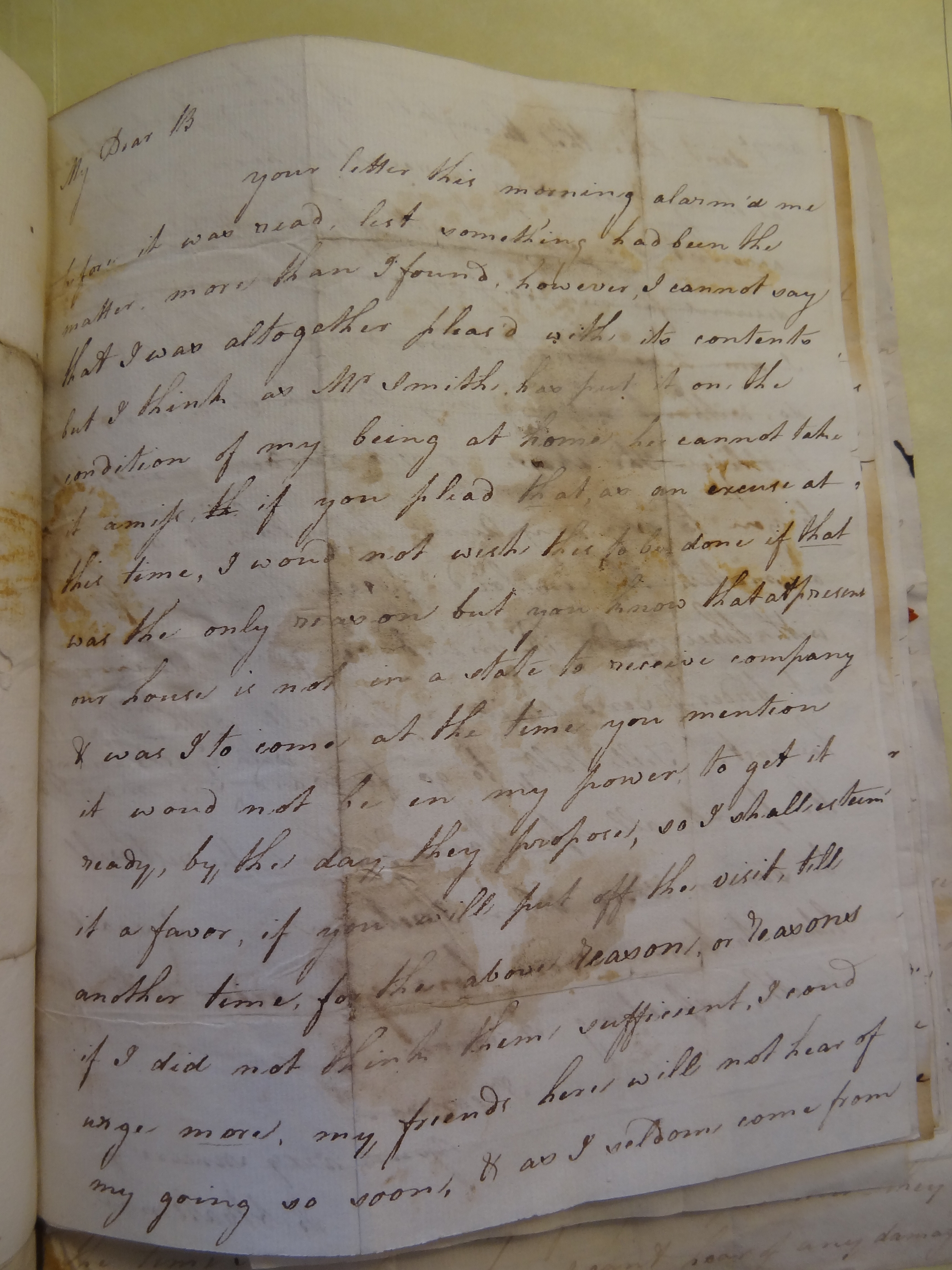 Image #1 of letter: Rebekah Bateman to Thomas Bateman, 10 July 1791