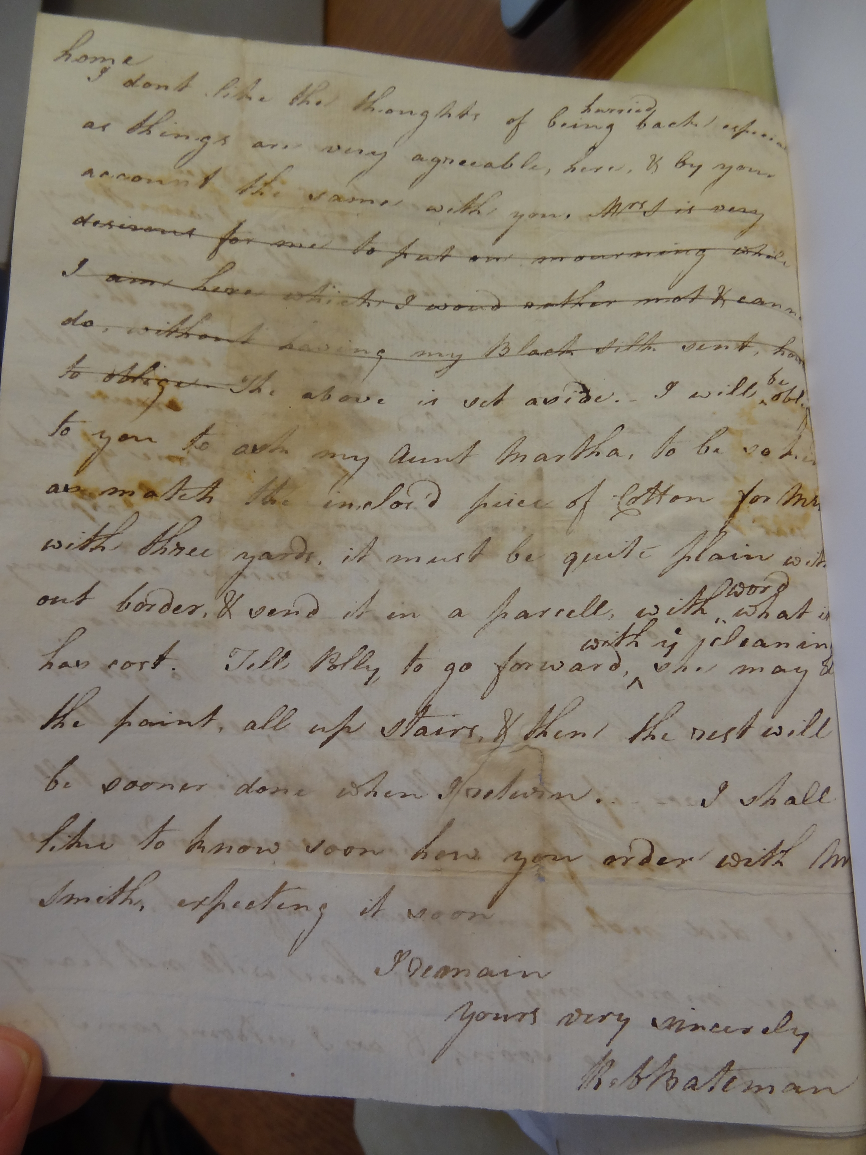 Image #2 of letter: Rebekah Bateman to Thomas Bateman, 10 July 1791